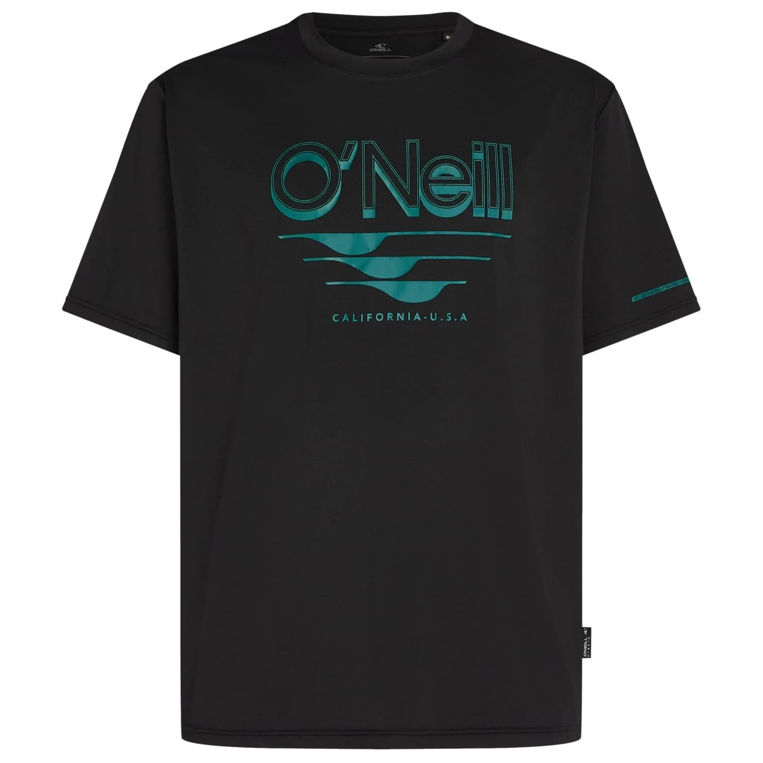 Мъжка плажна тениска от ликра O'Neill Hybrid UPF Polygiene Graphic T-Shirt Lycra - Black Out