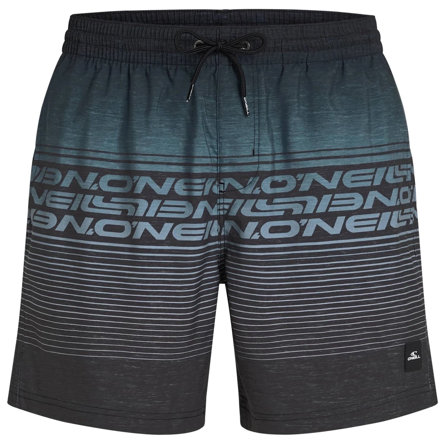 Мъжки бански слипове O'Neill Logo Stripe 16'' Swimshorts Swim brief - Black Out Heritage O'Neill Stripe