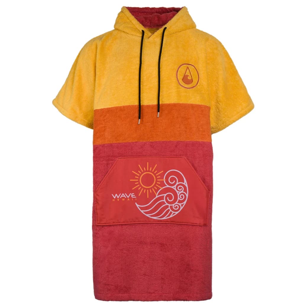 Пончо за сърф Wave Hawaii Airlite Poncho Paia Surf poncho - Orange / Rot