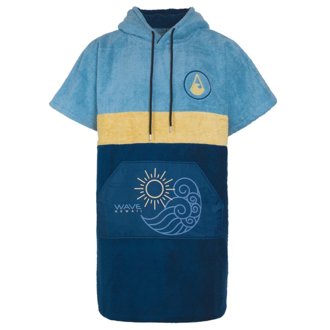 Пончо за сърф Wave hawaii Airlite Poncho Pukalani Surf poncho - Hellblau / Blau