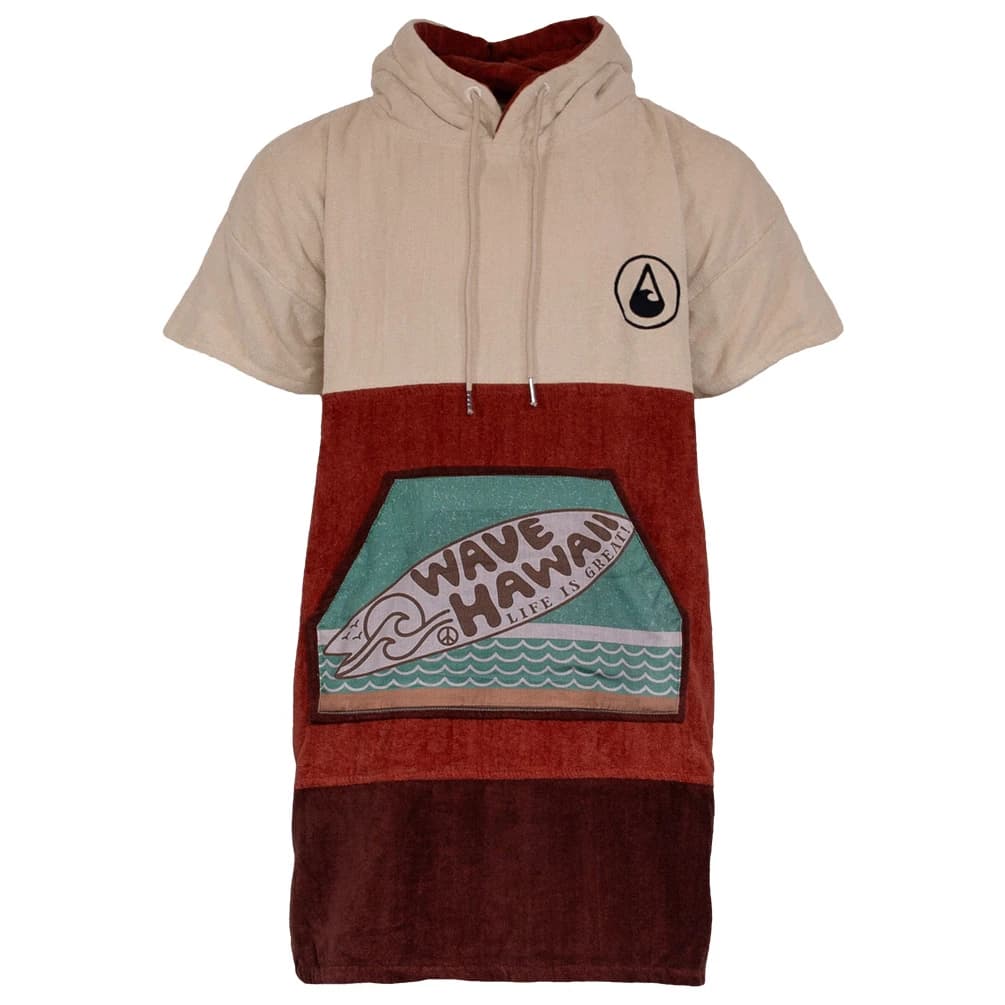 Пончо за сърф Wave hawaii Poncho Campeche Surf poncho - Creme / Beige / Braun