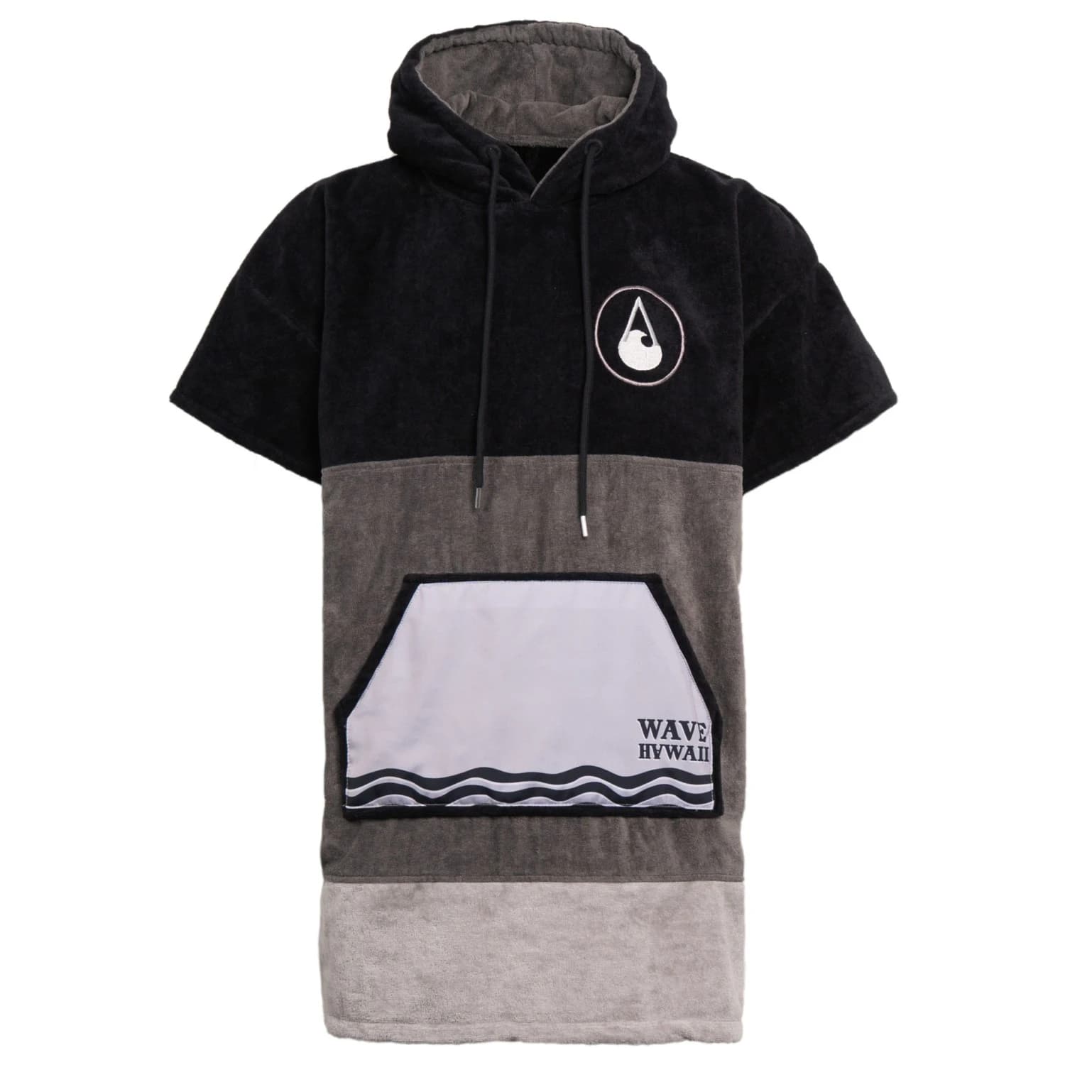 Пончо за сърф Wave hawaii Poncho Durban Surf poncho - Grau / Schwarz