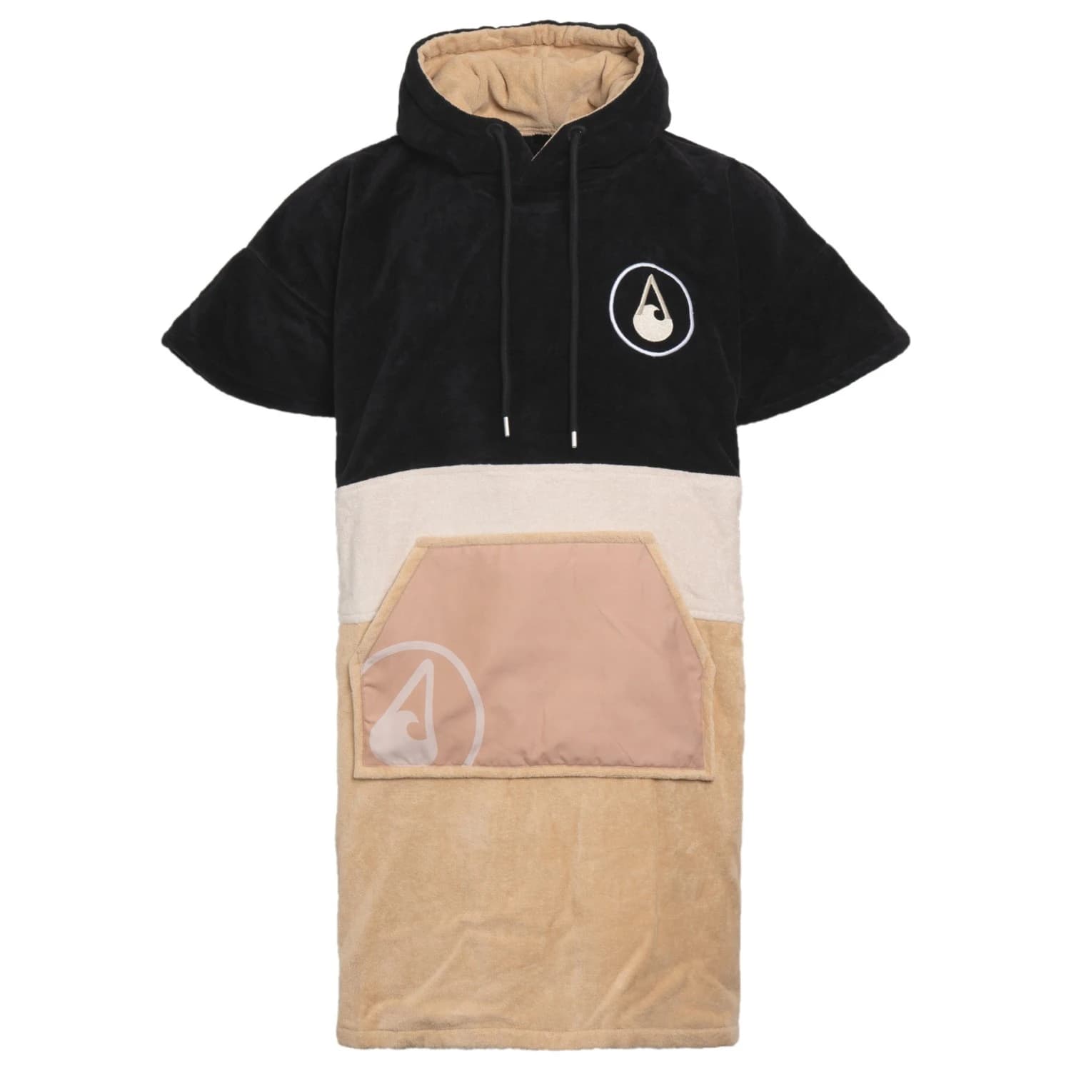 Пончо за сърф Wave hawaii Poncho Safaga Surf poncho - Beige / Schwarz