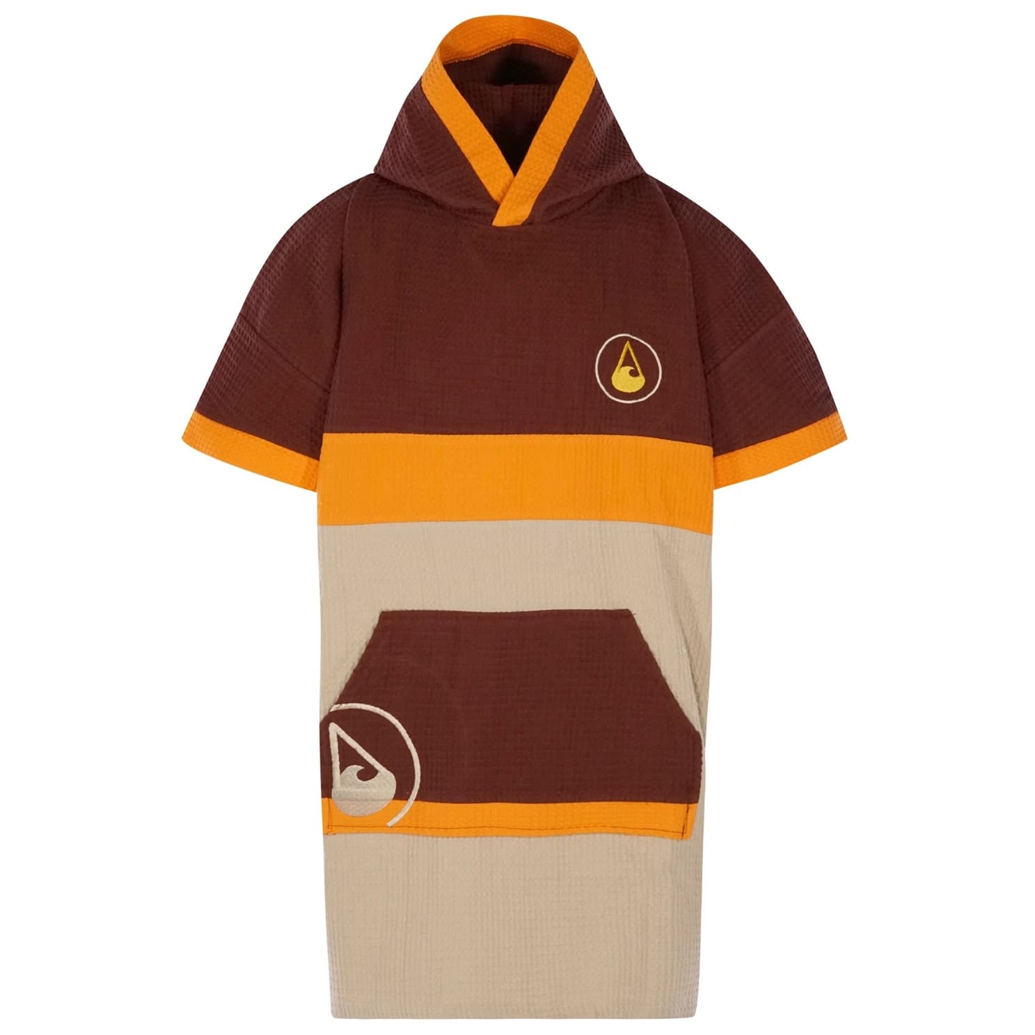 Пончо за сърф Wave Hawaii Travel Poncho Porlamar Surf poncho - Beige / Rostrot