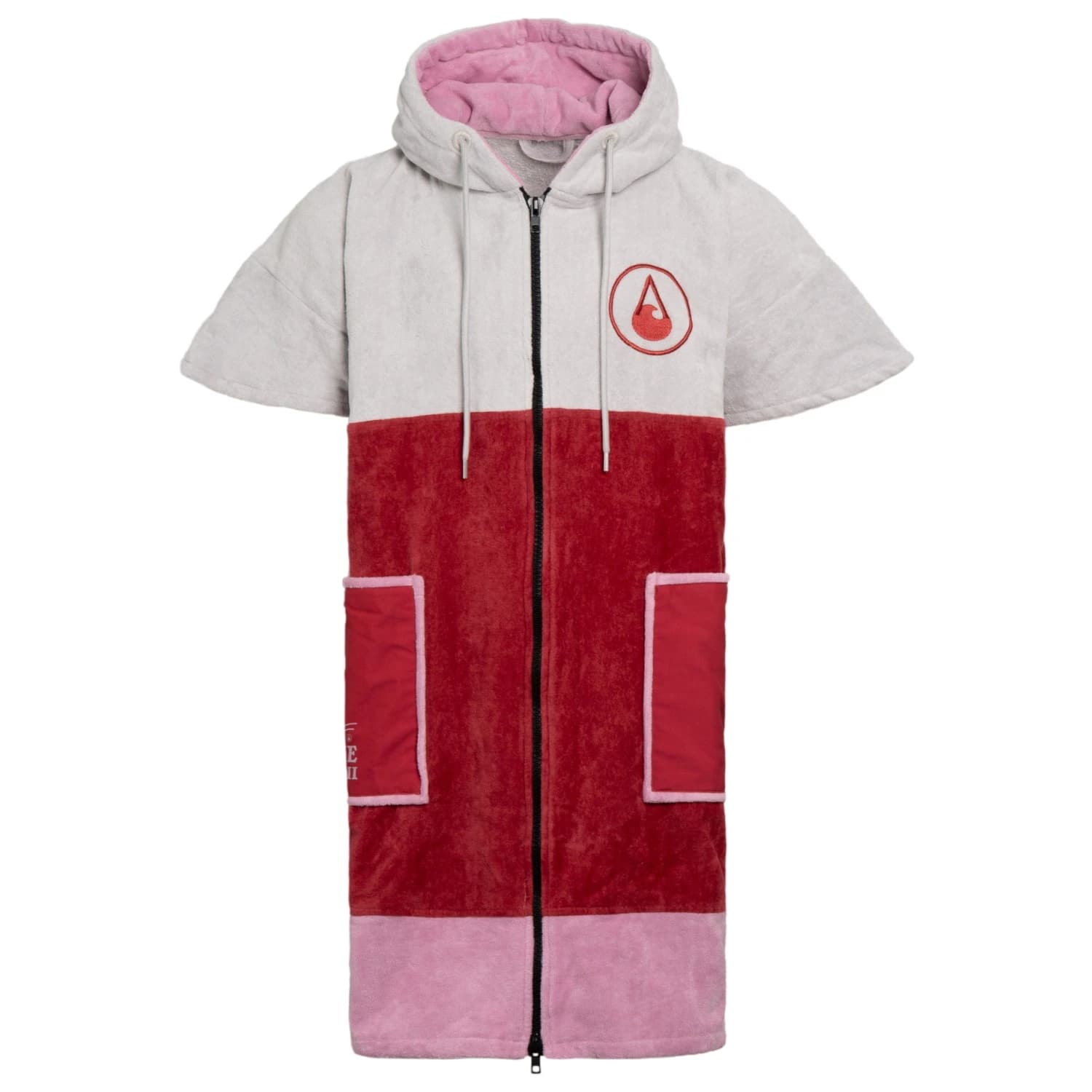 Пончо за сърф Wave hawaii Zip Poncho Phuket Surf poncho - Flieder / Rosa / Weinrot