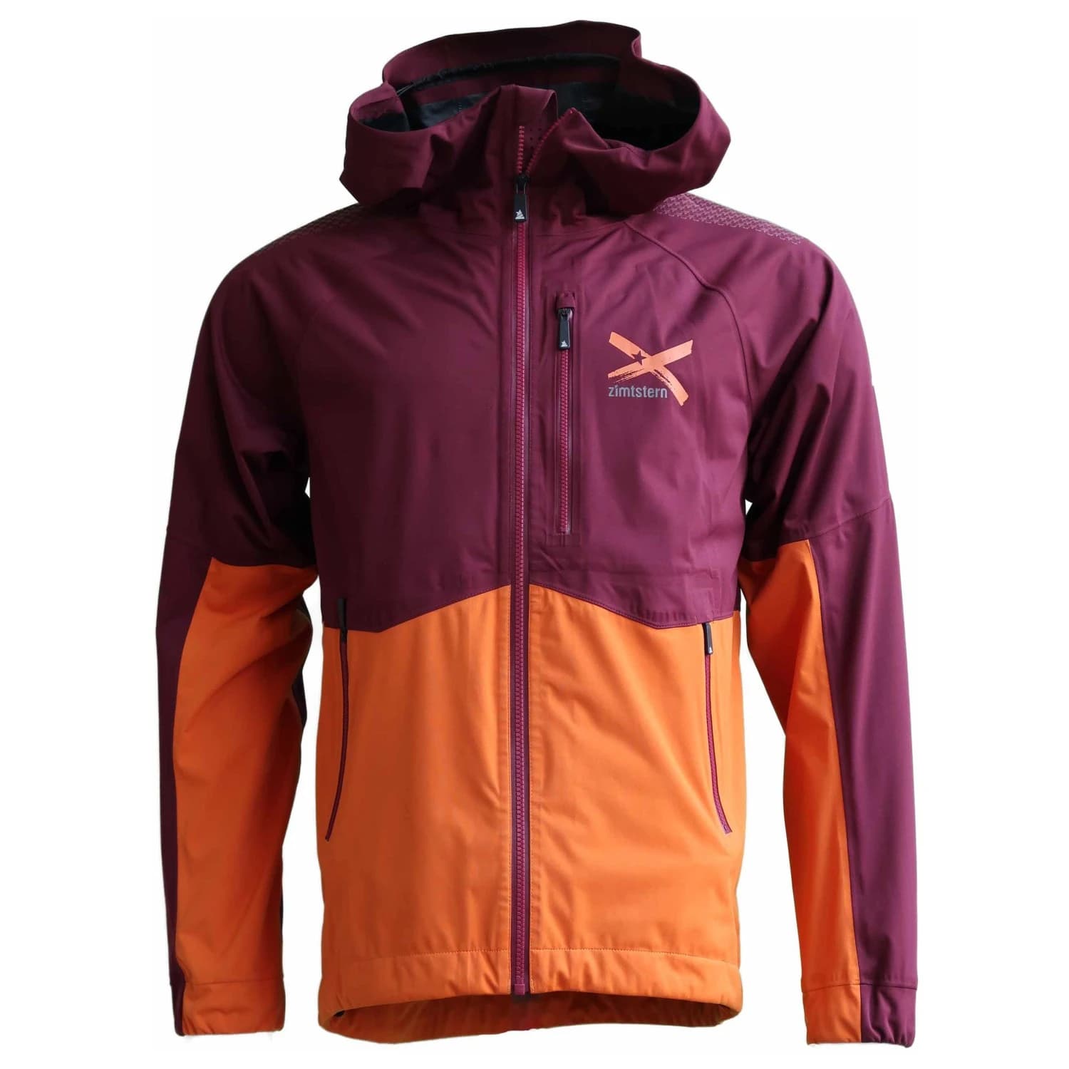 Мъжко водоустойчиво яке за колоездене Zimtstern Xrainz Jacket Cycling jacket - Windsor Wine / Burnt Orange