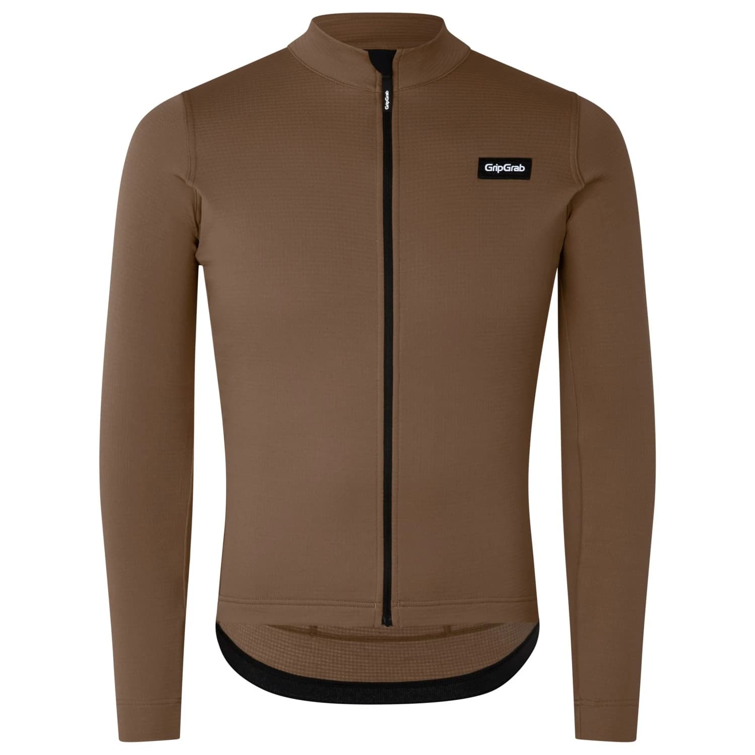 Фланелка с дълъг ръкав за колоездене GripGrab EXPLR Merinotech Thermal Long Sleeve Jersey Cycling jacket - Brown