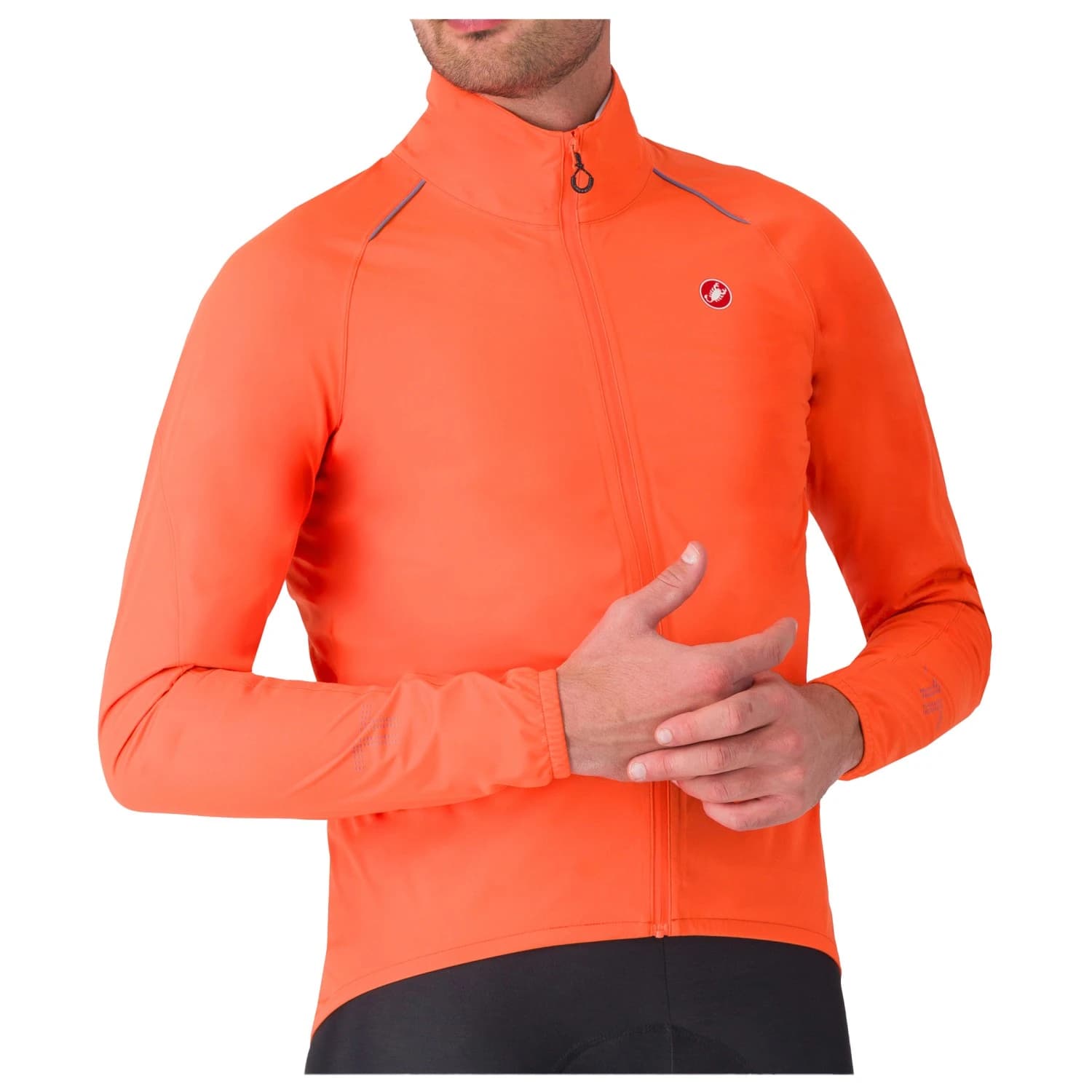 Мъжко водоустойчиво яке за колоездене Castelli Emergency 3 Rain Jacket Cycling jacket - Brilliant Orange