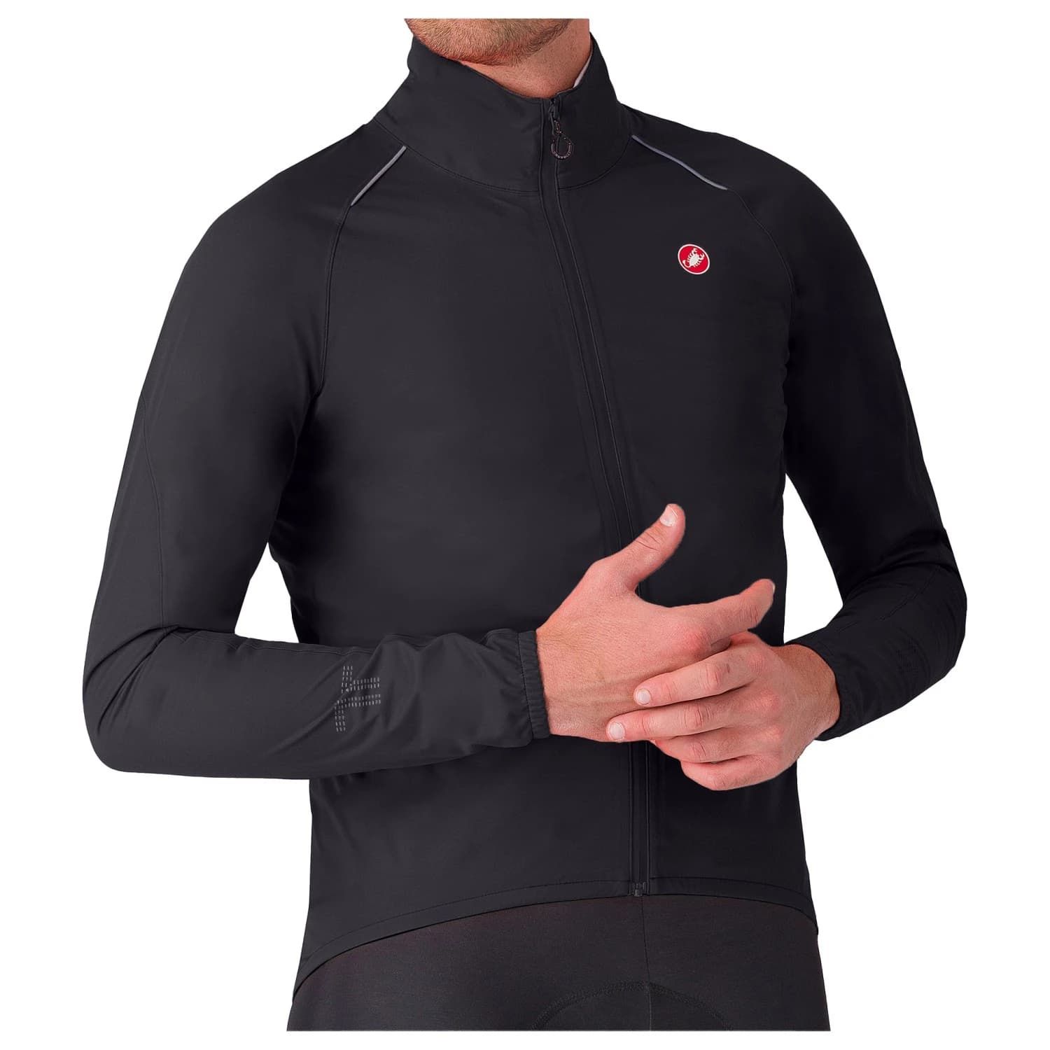 Мъжко водоустойчиво яке за колоездене Castelli Emergency 3 Rain Jacket Cycling jacket - Light Black