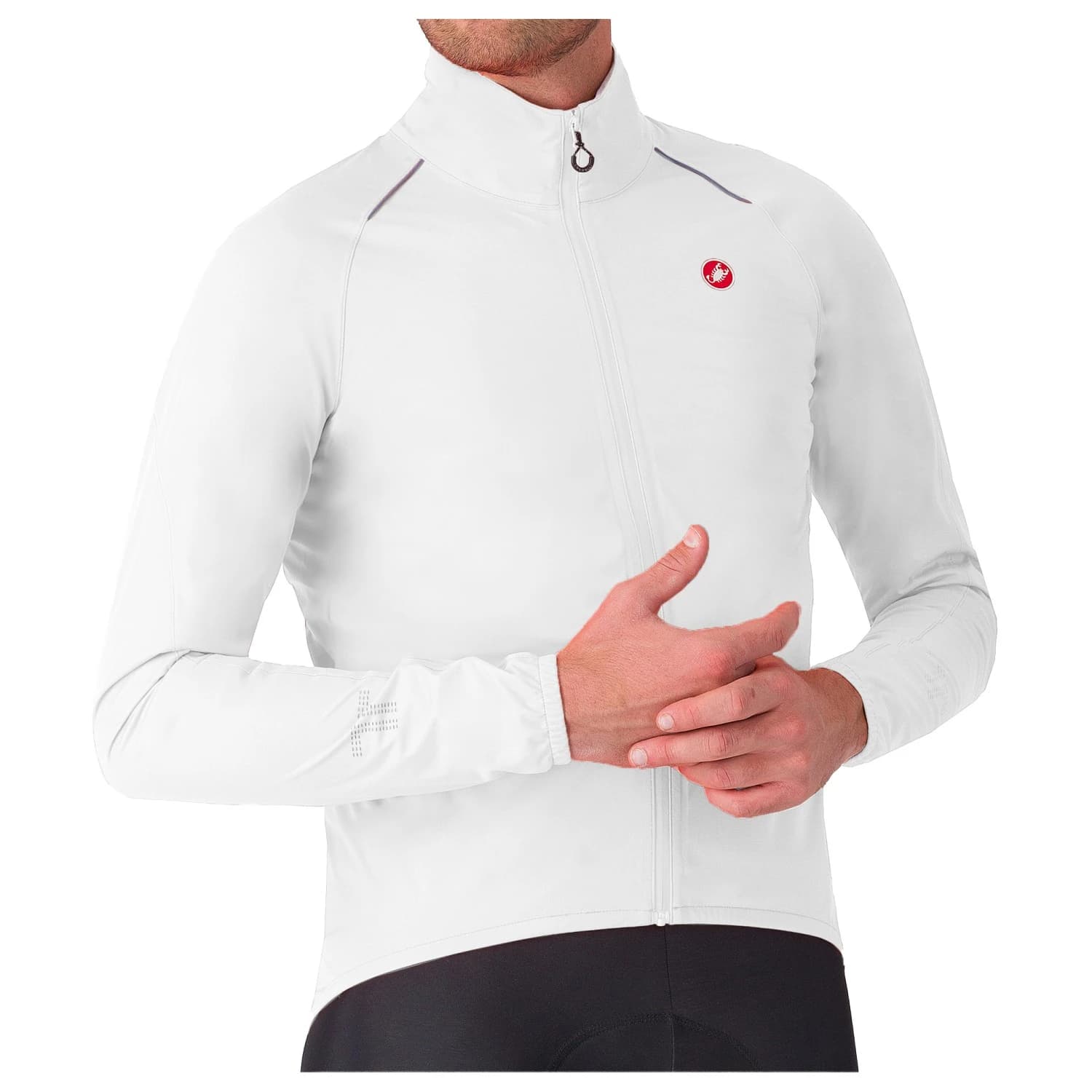 Мъжко водоустойчиво яке за колоездене Castelli Emergency 3 Rain Jacket Cycling jacket - White