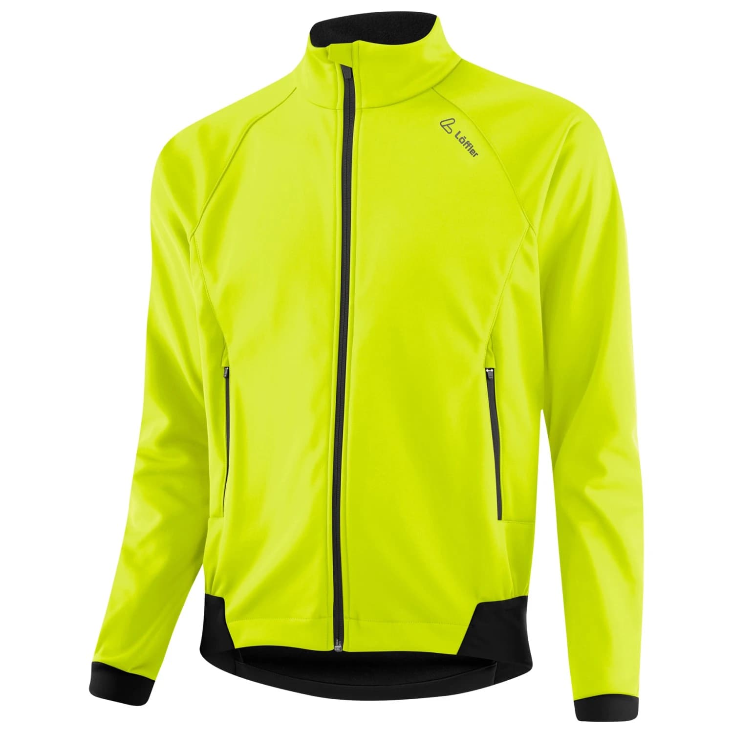 Мъжко термо яке за колоездене Löffler Bike Jacket Cosmo CF Airblocc Warm Cycling jacket - Neon Yellow
