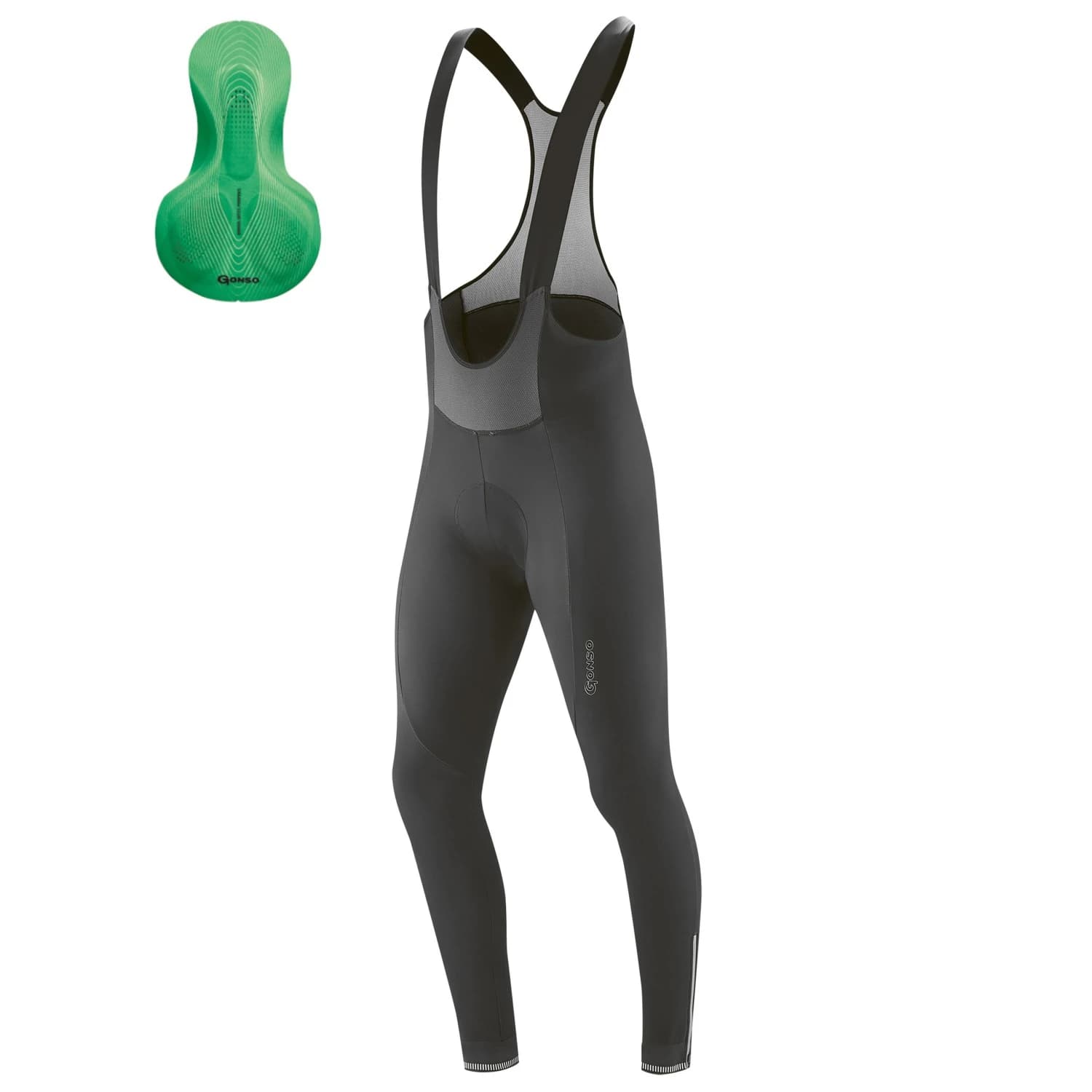 Мъжки клин за колоездене Gonso Sitivo Tight Bib Cycling bottoms - Black / Sitivo Green