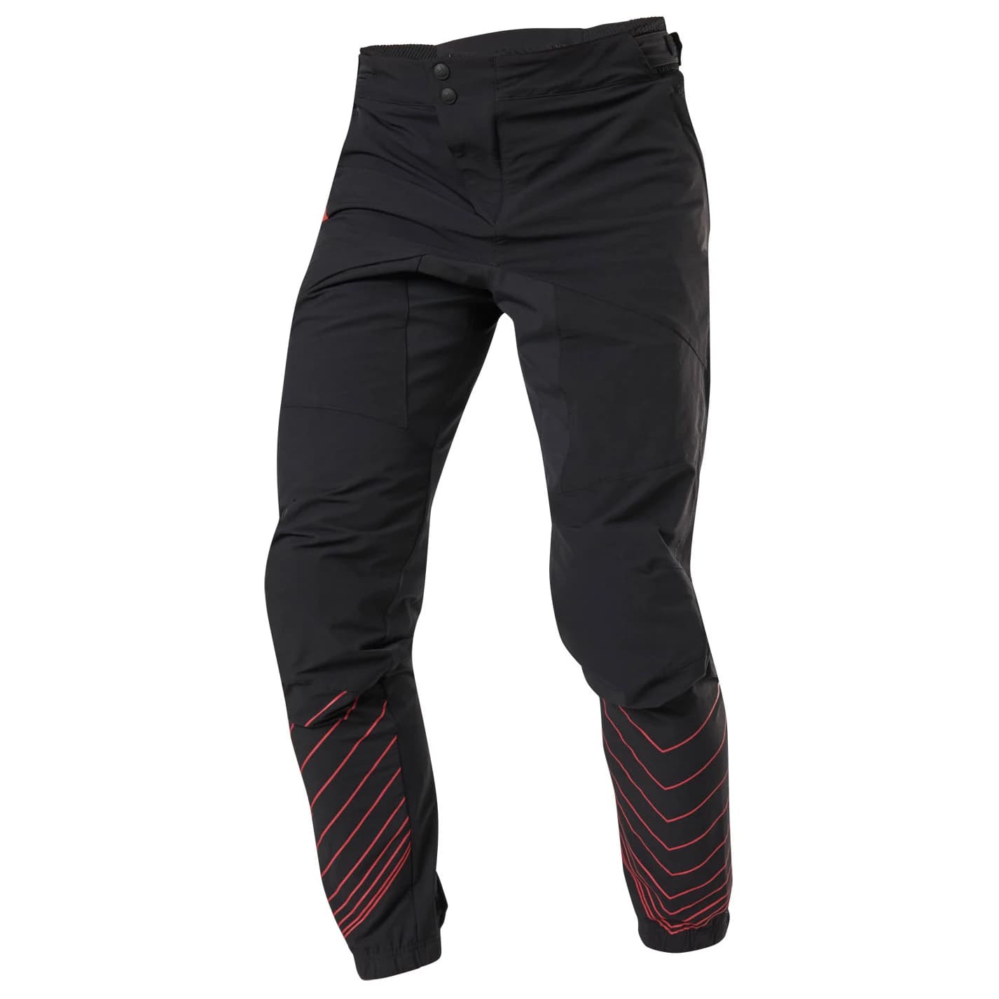 Мъжки дълъг панталон за колоездене Zimtstern Bulletz Pants Cycling bottoms - Pirate Black / Jester Red