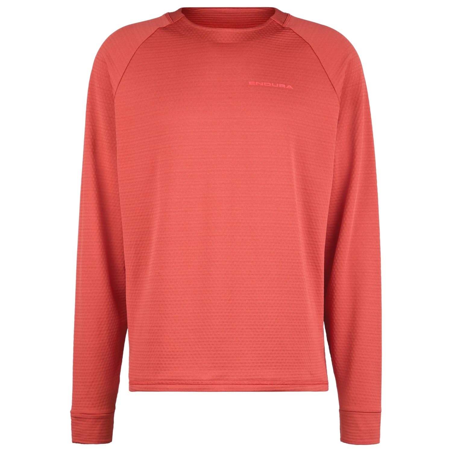 Мъжка фланелка с дълъг ръкав за колоездене Endura Singletrack Fleece Cycling jersey - Brick Red