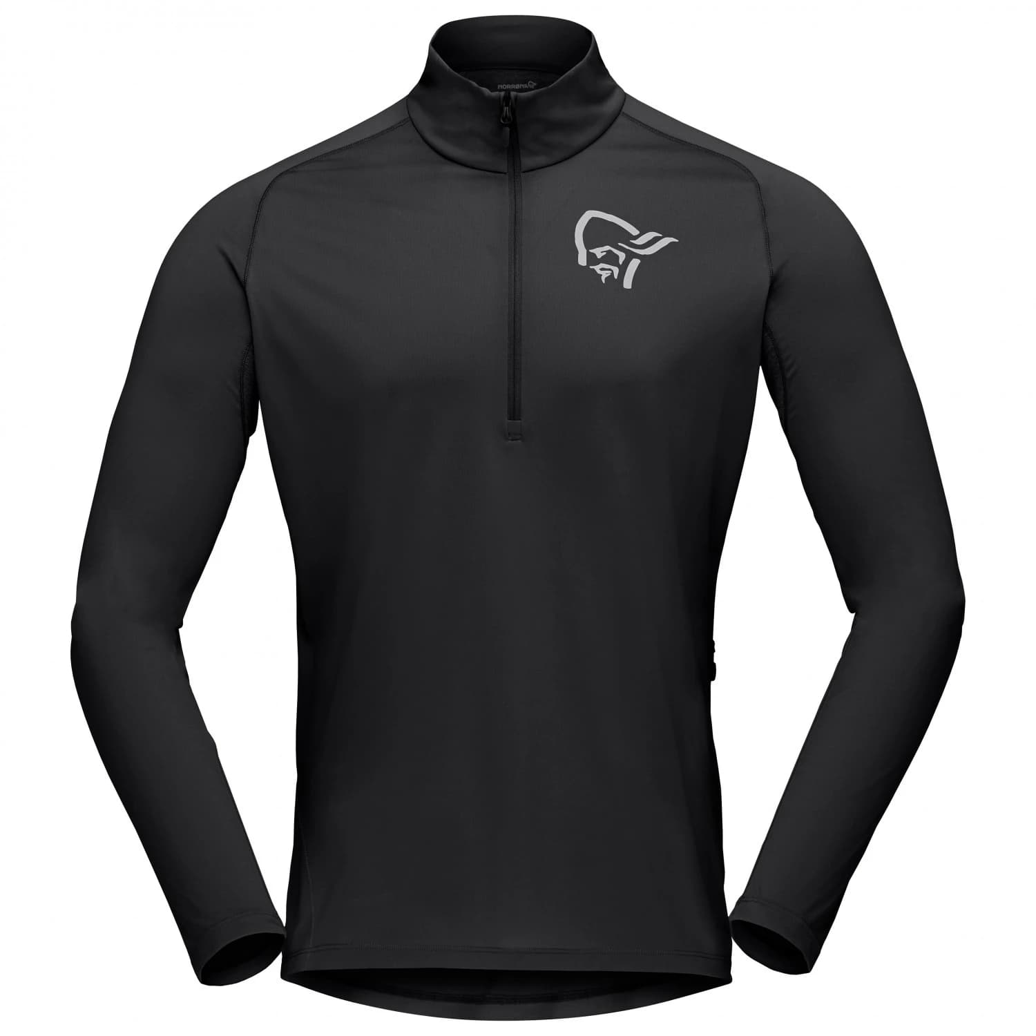 Мъжка фланелка с дълъг ръкав за колоездене Norrøna Fjørå Equaliser Long Sleeve Zip Top Cycling jersey - Caviar