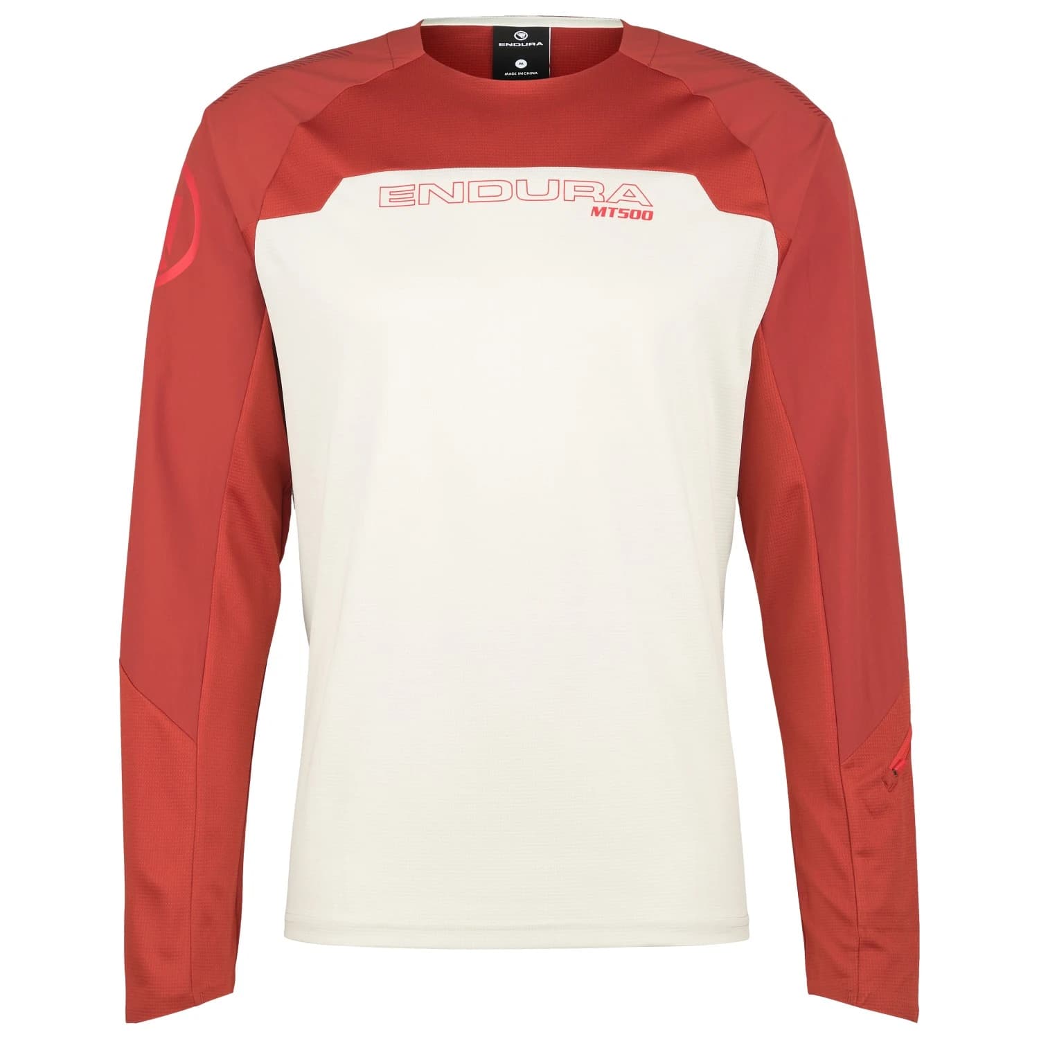 Мъжка фланелка с дълъг ръкав за колоездене Endura MT500 Burner Trikot Langarm Cycling jersey - Brick Red