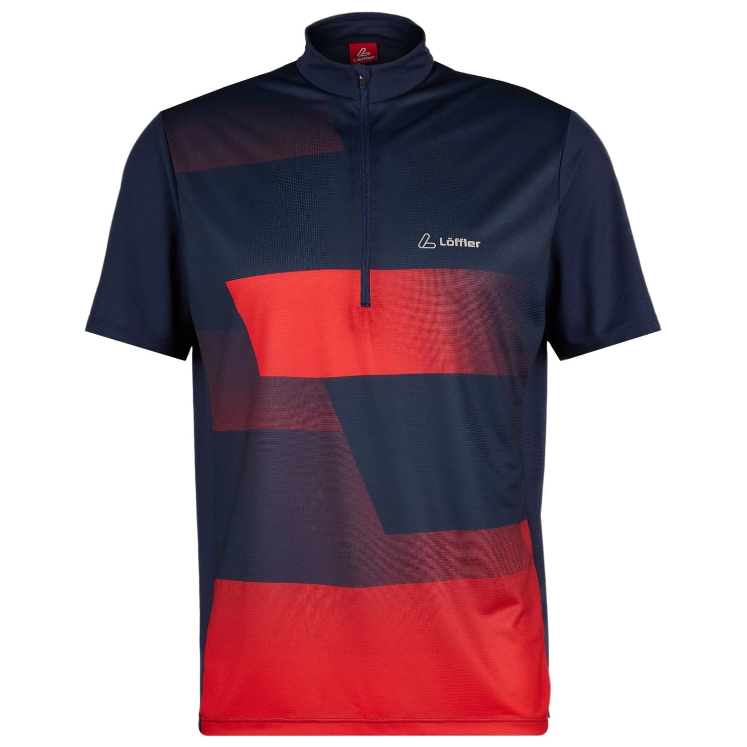 Мъжка фланелка с къс ръкав за колоездене Löffler Bike-Shirt Cycling jersey - Dark Blue / Red