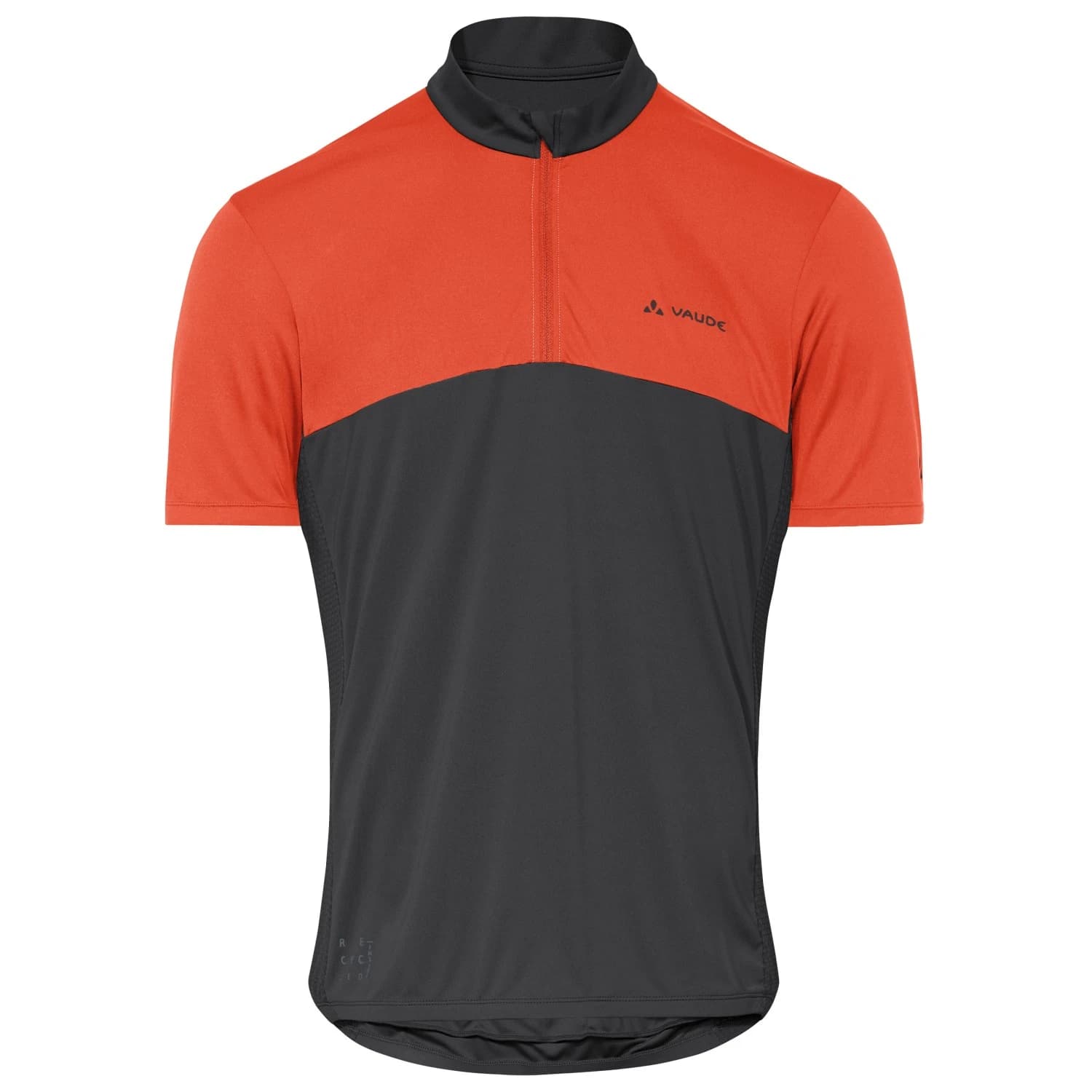 Мъжка фланелка с къс ръкав за колоездене Vaude Matera Half Zip Tricot Cycling jersey - Glowing Red / Black