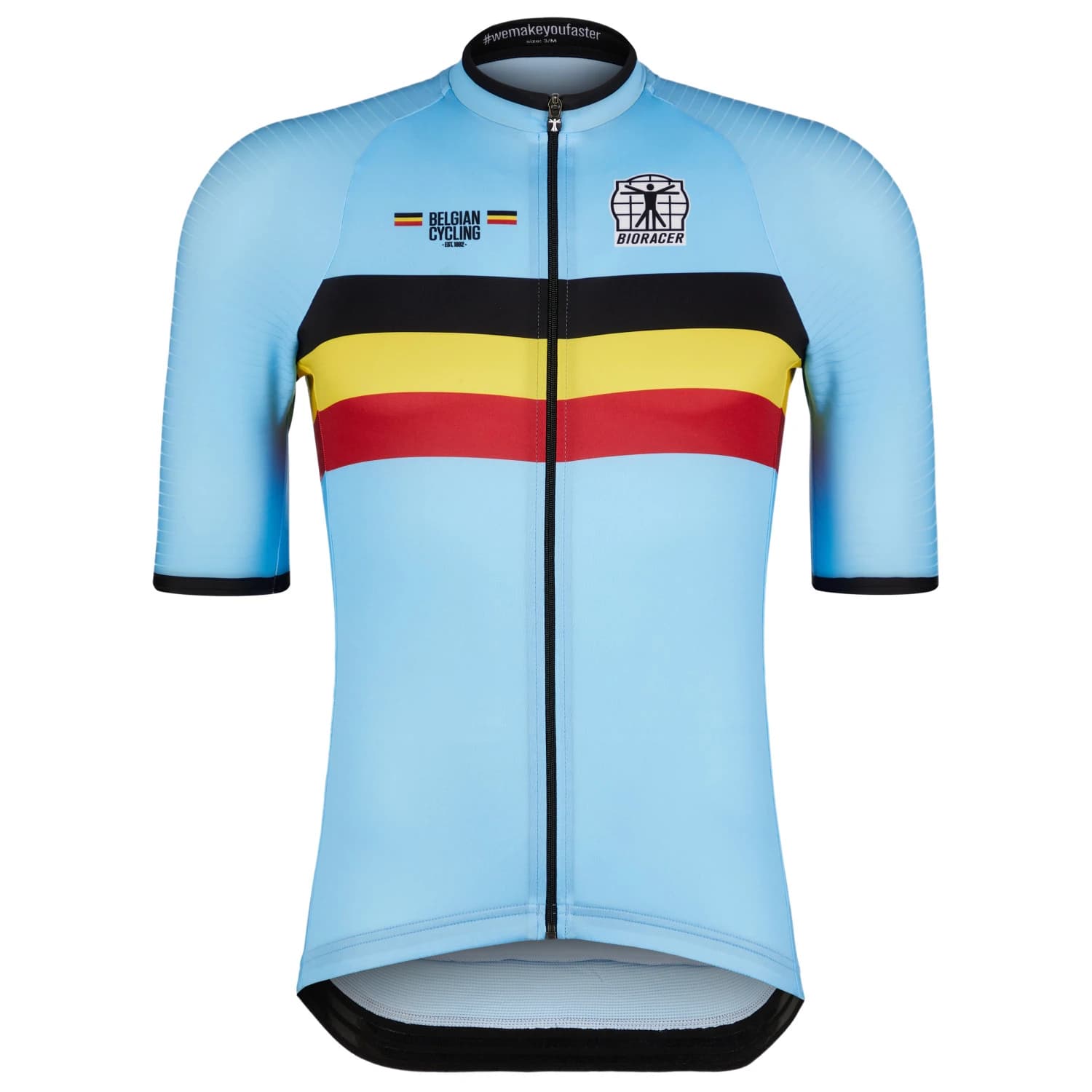 Мъжка фланелка с къс ръкав за колоездене Bioracer Belgium Icon Classic Jersey Cycling jersey - Belgium