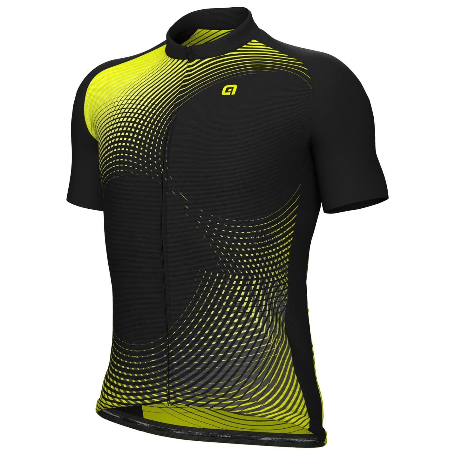 Мъжка фланелка с къс ръкав за колоездене Alé Optical S/S Jersey Cycling jersey - Fluo Yellow
