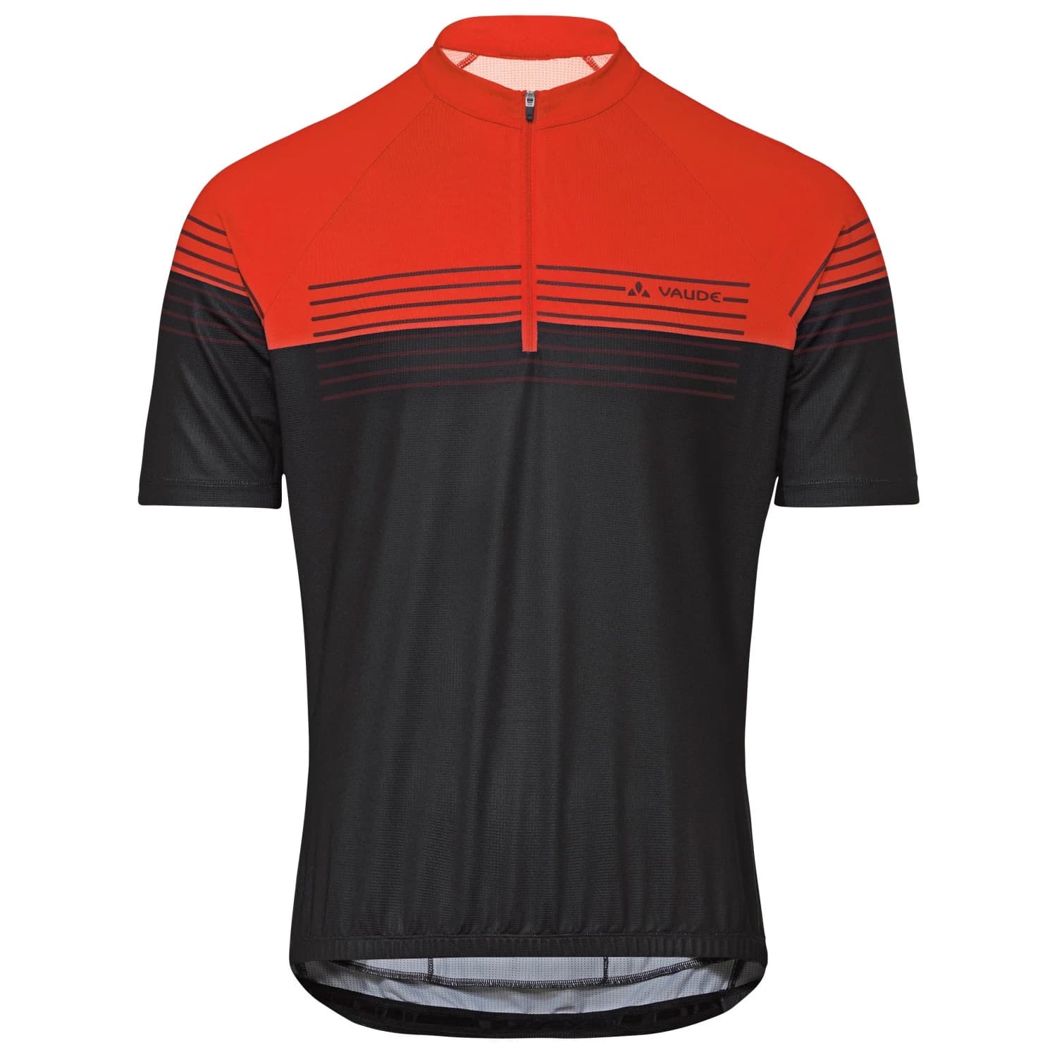 Мъжка фланелка с къс ръкав за колоездене Vaude Posta Half-Zip Tricot II Cycling jersey - Glowing Red