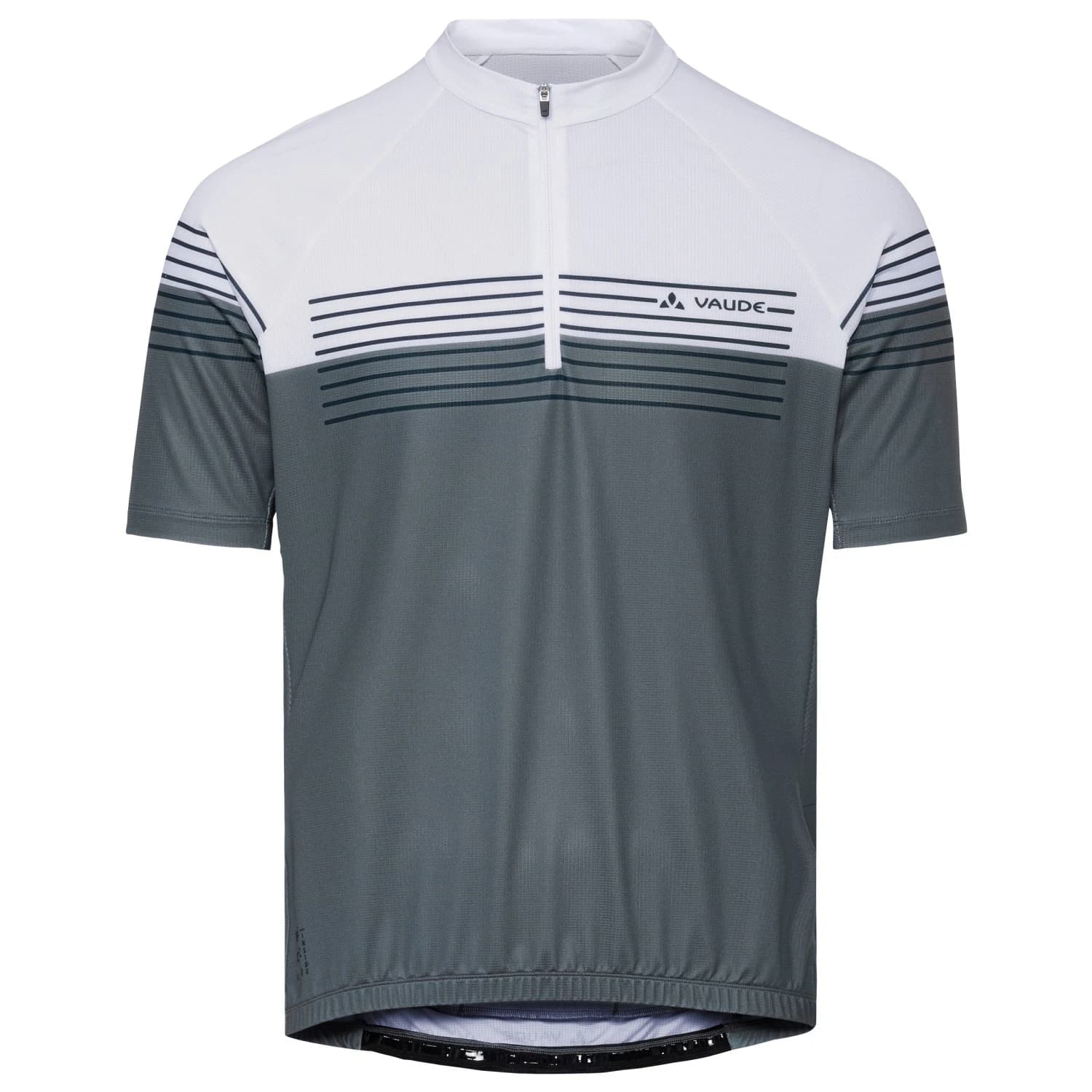 Мъжка фланелка с къс ръкав за колоездене Vaude Posta Half-Zip Tricot II Cycling jersey - Heron / White