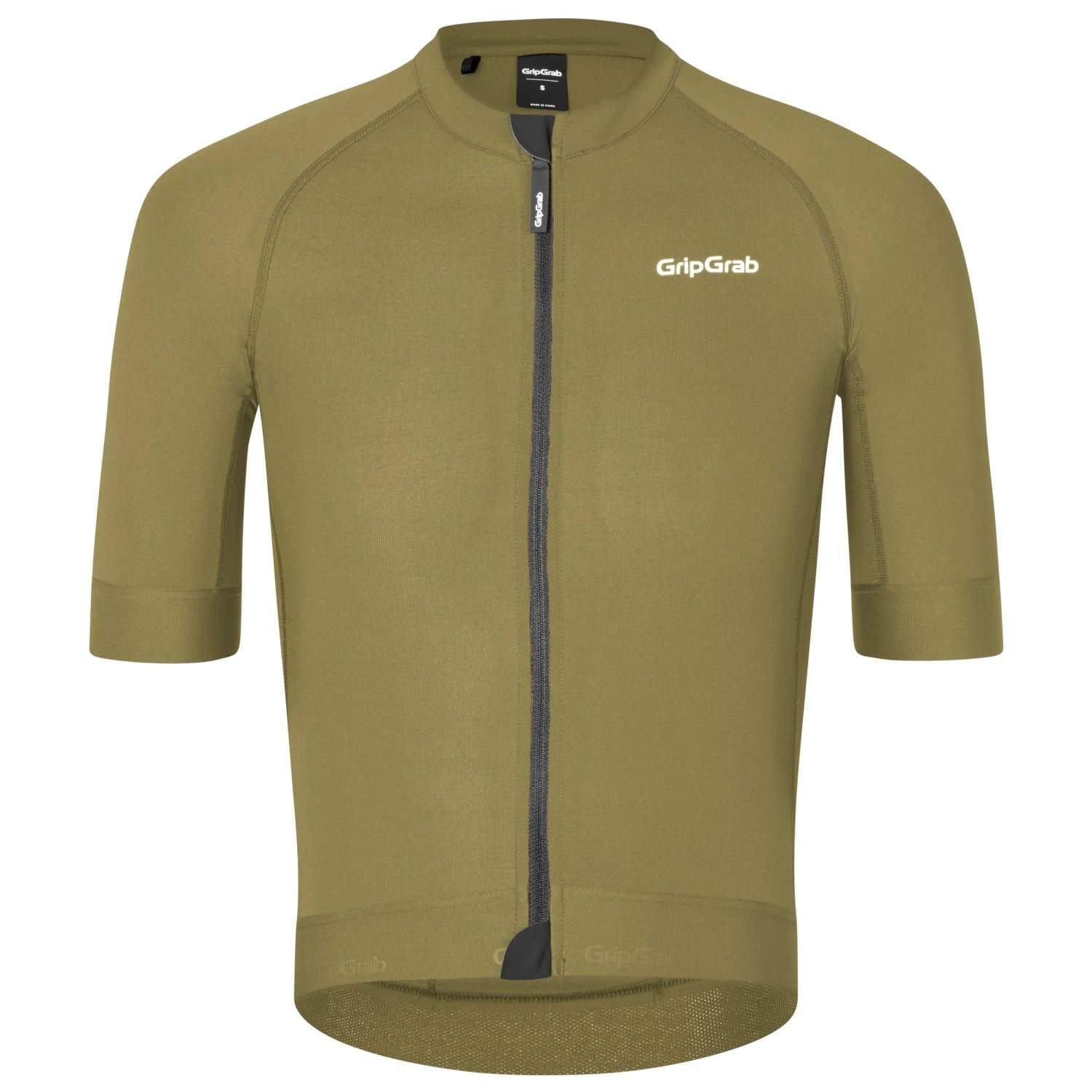 Мъжка фланелка с къс ръкав за колоездене GripGrab PACR Short Sleeve Jersey Cycling jersey - Olive Green