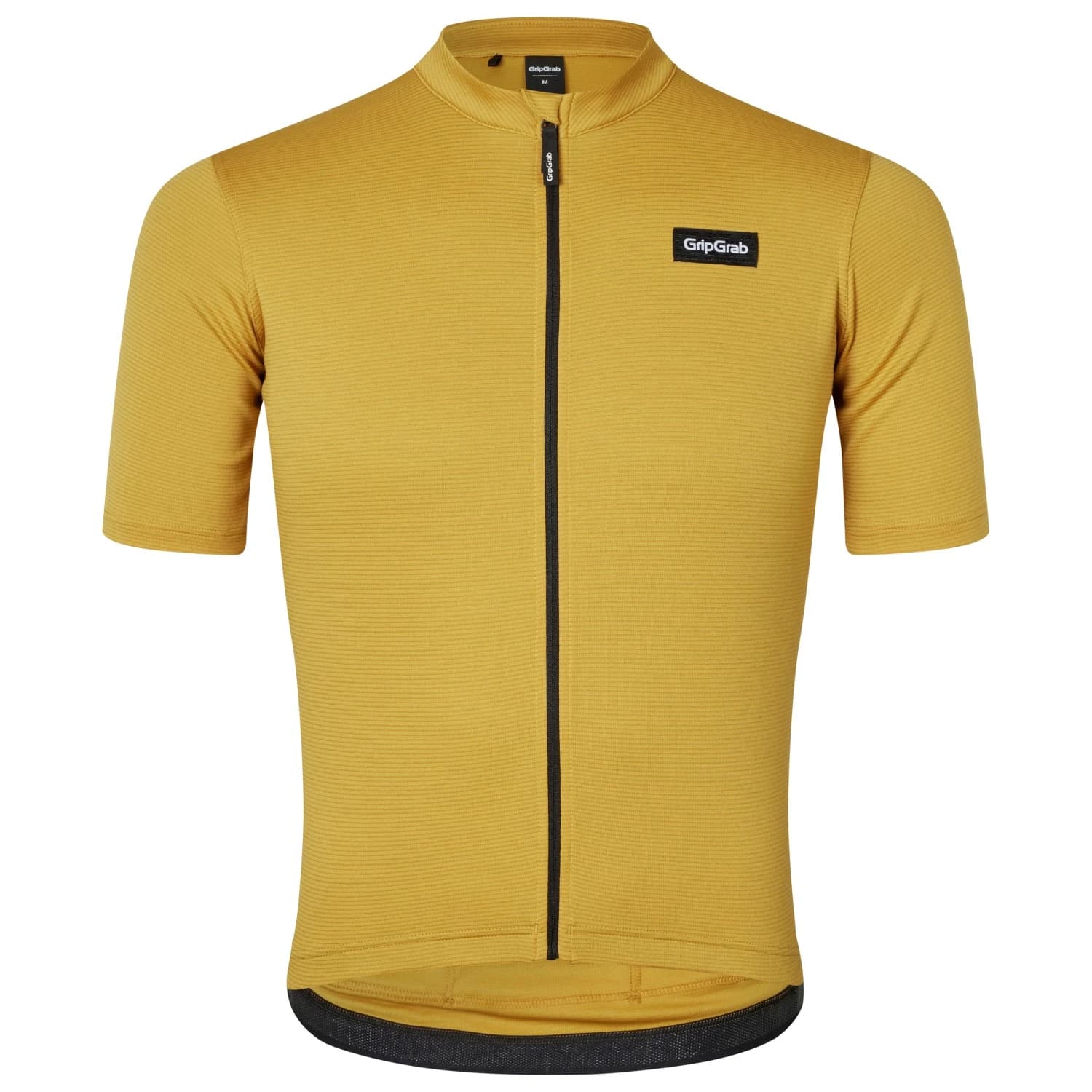 Мъжка фланелка с къс ръкав за колоездене GripGrab EXPLR Merinotech Short Sleeve Jersey Cycling jersey - Mustard Yellow