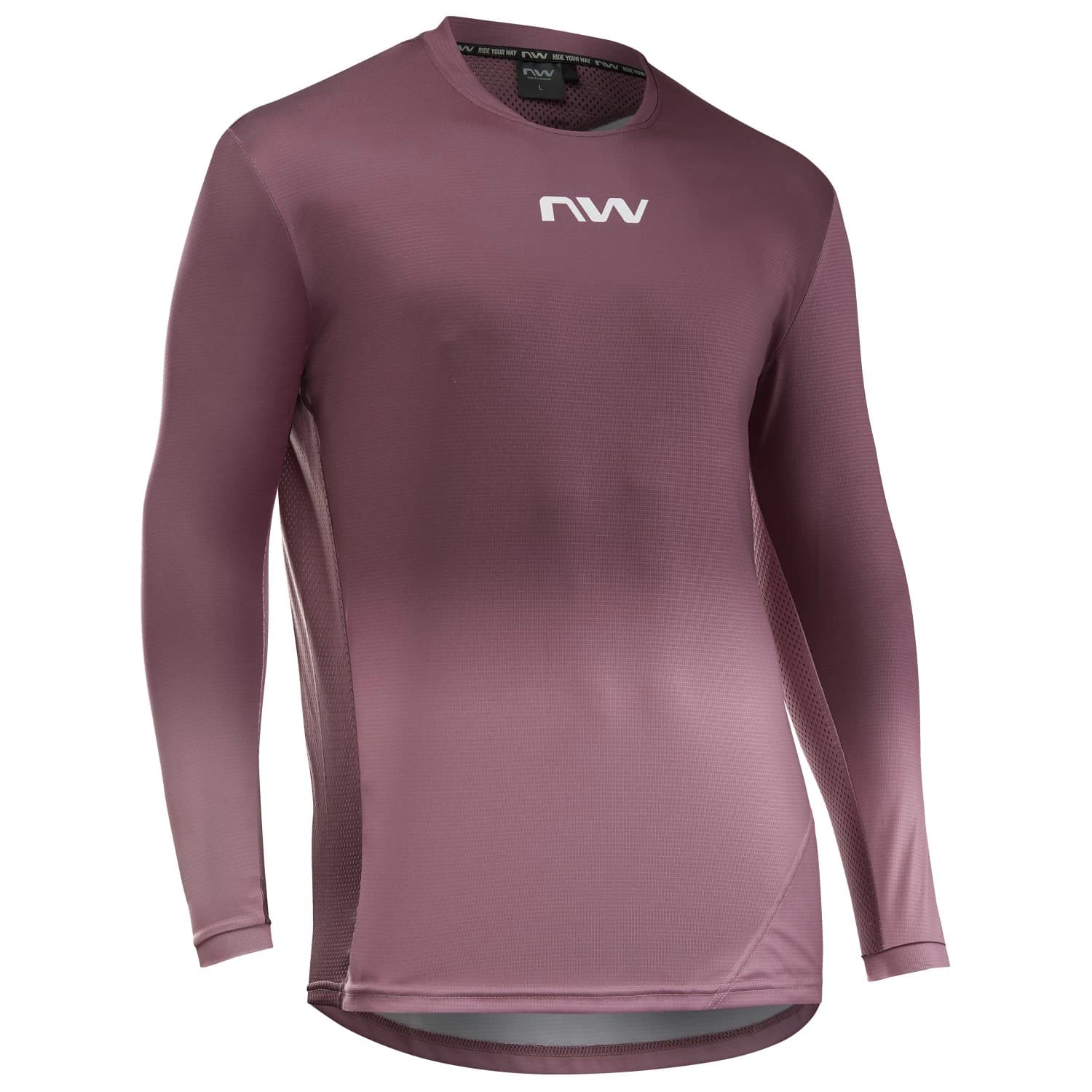 Мъжка фланелка с дълъг ръкав за колоездене Northwave Edge 2 Jersey Long Sleeve Cycling jersey - Dusty Malva