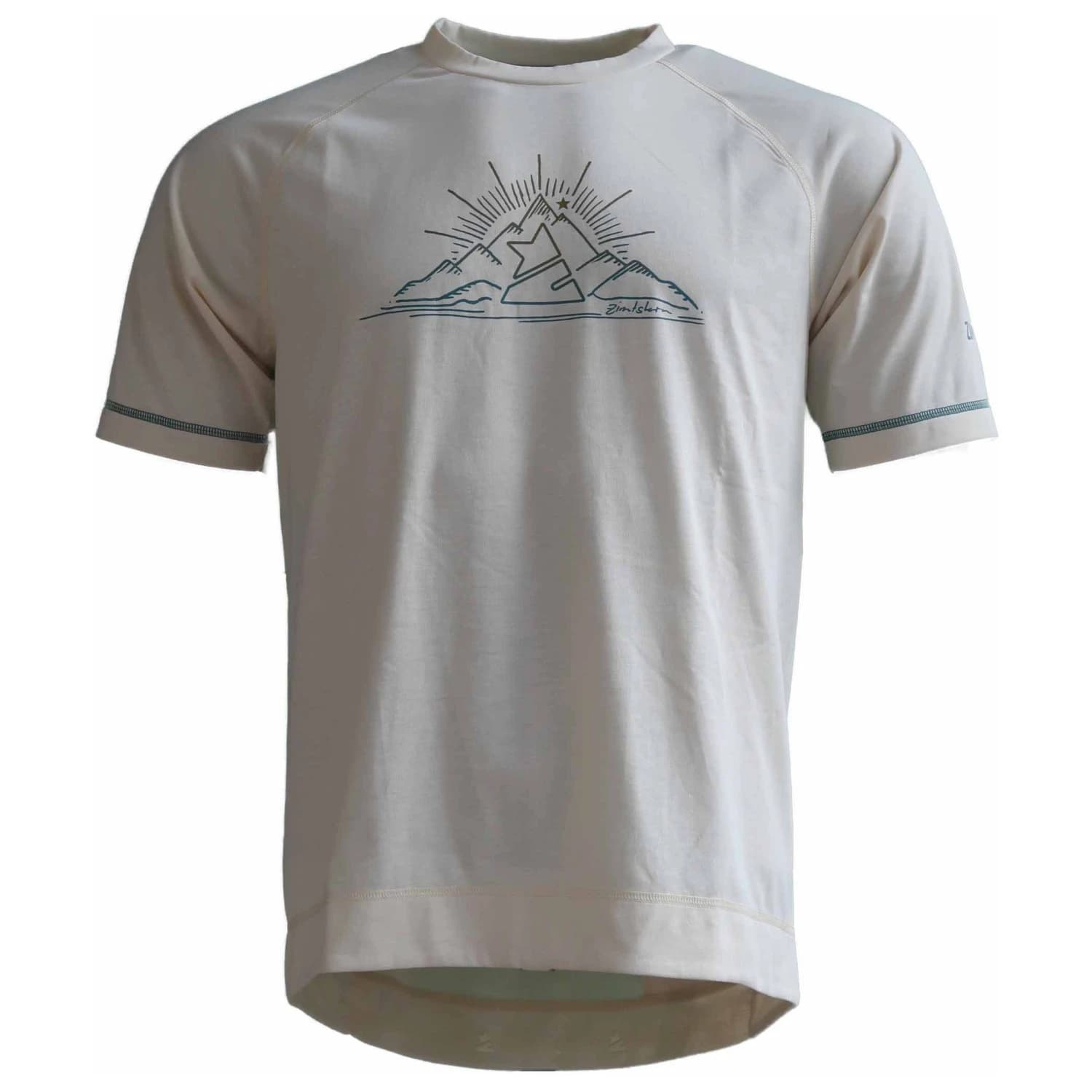 Мъжка фланелка с къс ръкав за колоездене Zimtstern Pureflowz Eco Shirt S/S Cycling jersey - Cream
