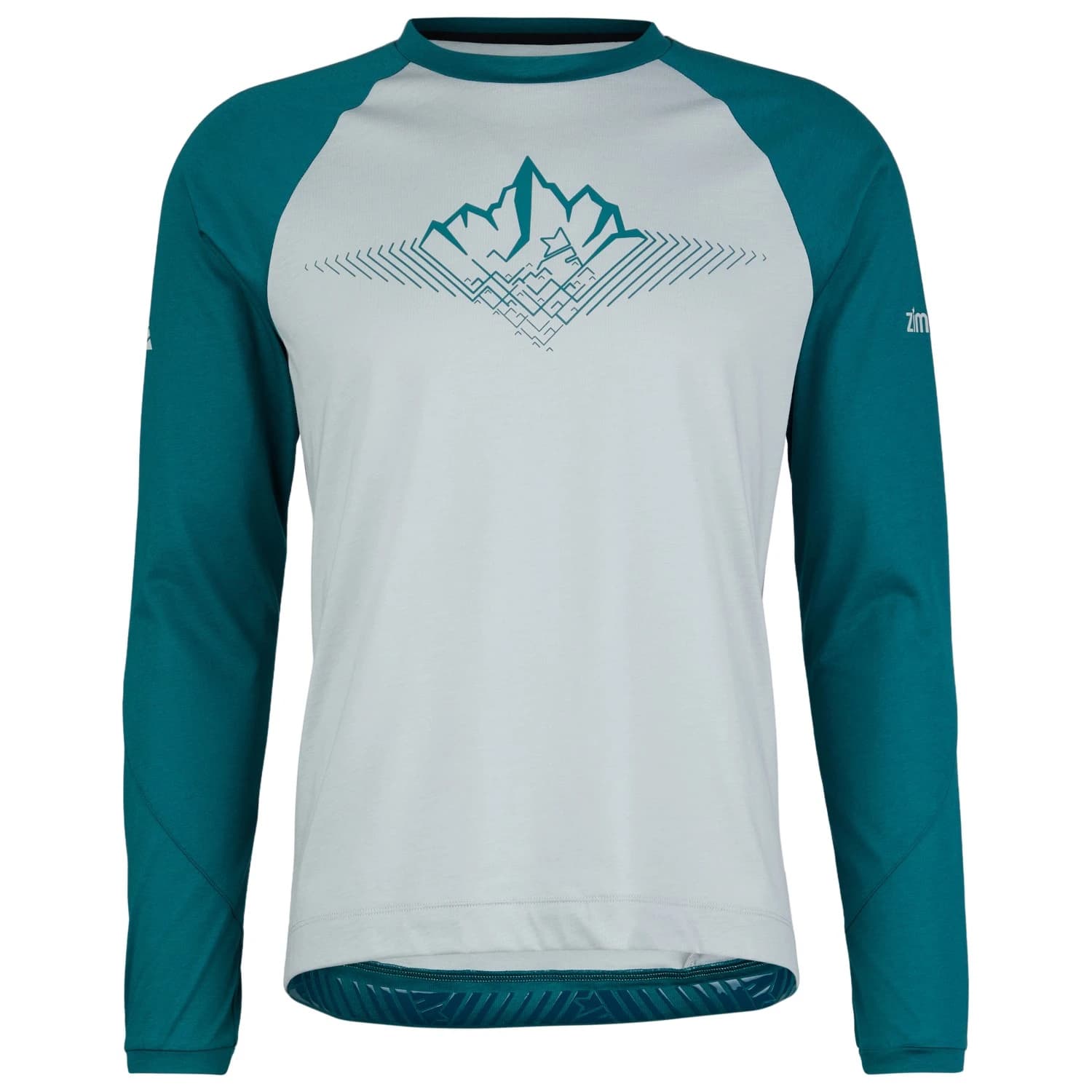 Мъжка фланелка с дълъг ръкав за колоездене Zimtstern Pureflowz Shirt L/S Cycling jersey - High Rise / Pacific