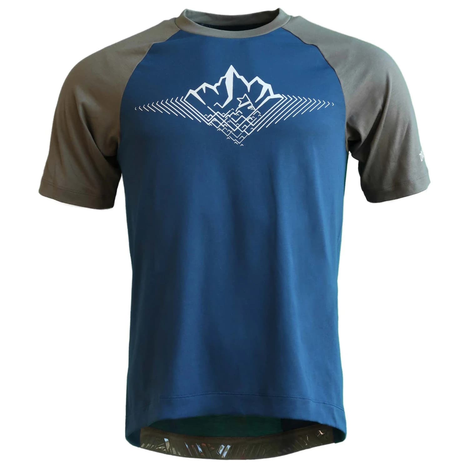 Мъжка фланелка с къс ръкав за колоездене Zimtstern Pureflowz Shirt S/S Cycling jersey - French Navy / Dusty Olive