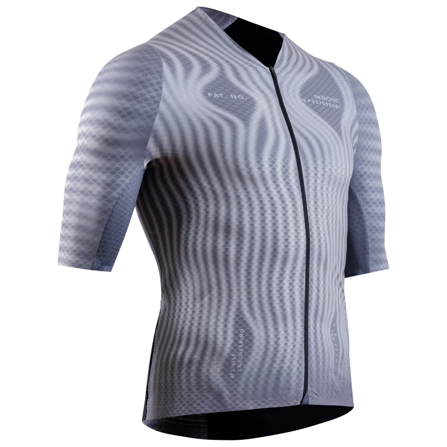 Мъжка фланелка с къс ръкав за колоездене X-Bionic Corefusion Ultimate Aero Jersey S/S Cycling jersey - Windmap / Seal Grey