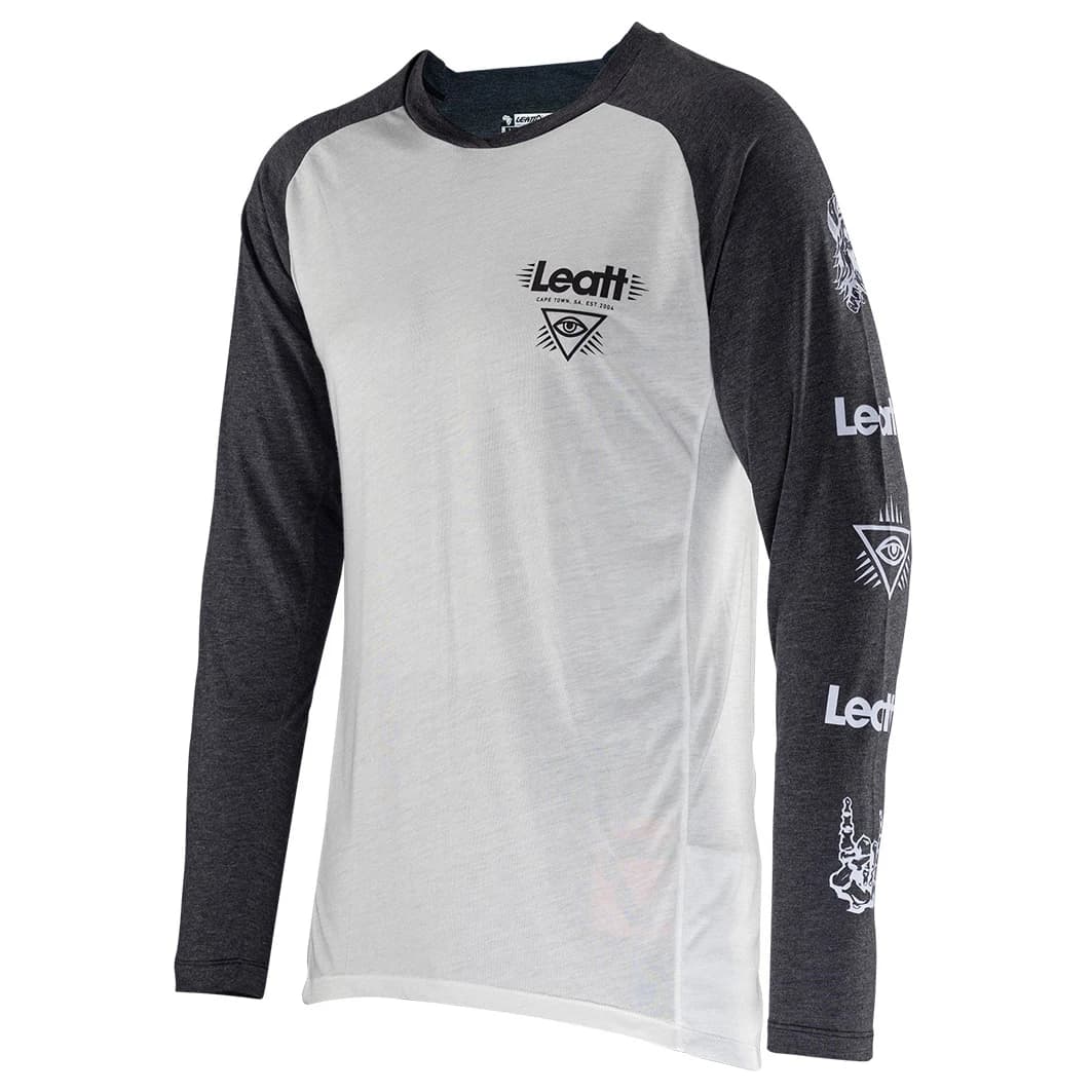Фланелка с дълъг ръкав за колоездене Leatt MTB Gravity 2.0 Jersey Cycling jersey - White