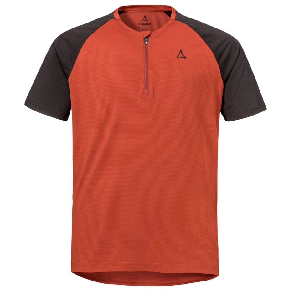 Мъжка фланелка с къс ръкав за колоездене Schöffel Shirt Style Wetluga Cycling jersey - Dark Crabapple