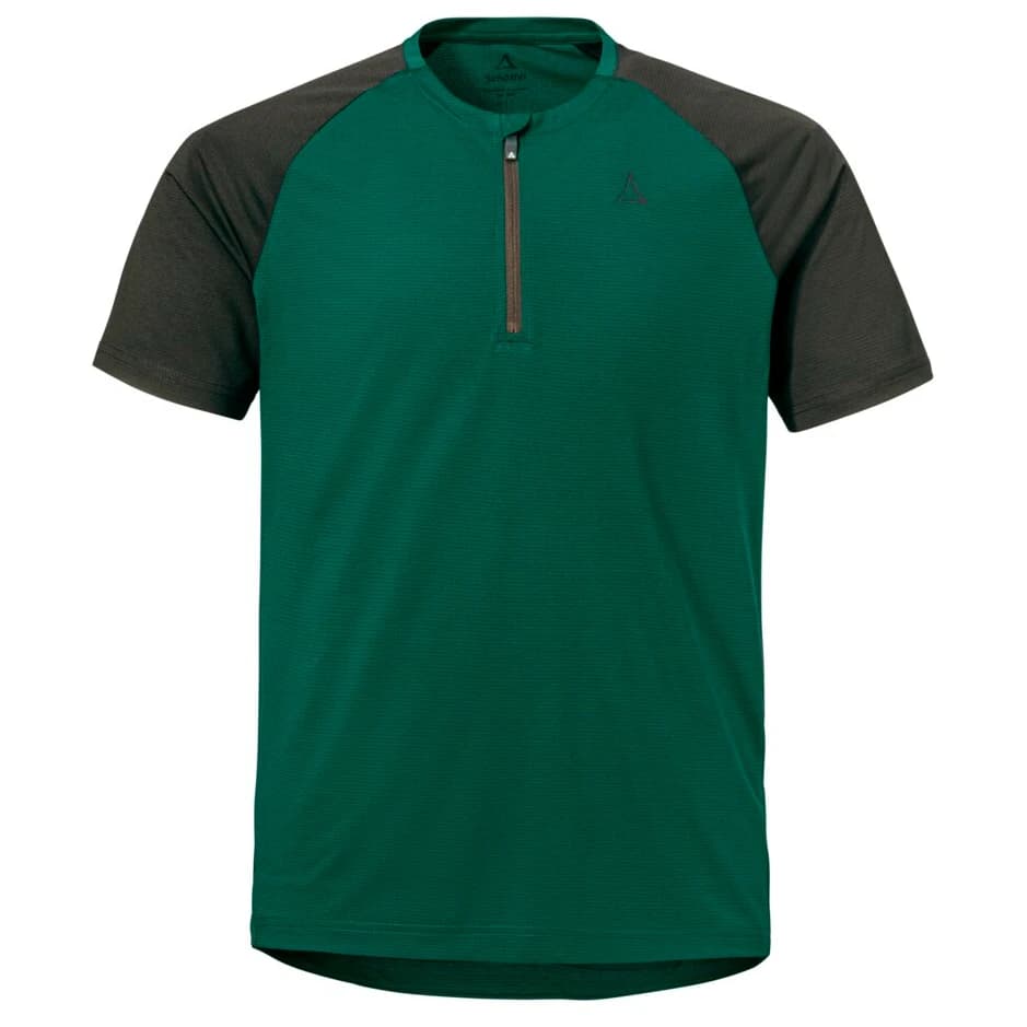 Мъжка фланелка с къс ръкав за колоездене Schöffel Shirt Style Wetluga Cycling jersey - Fir Green