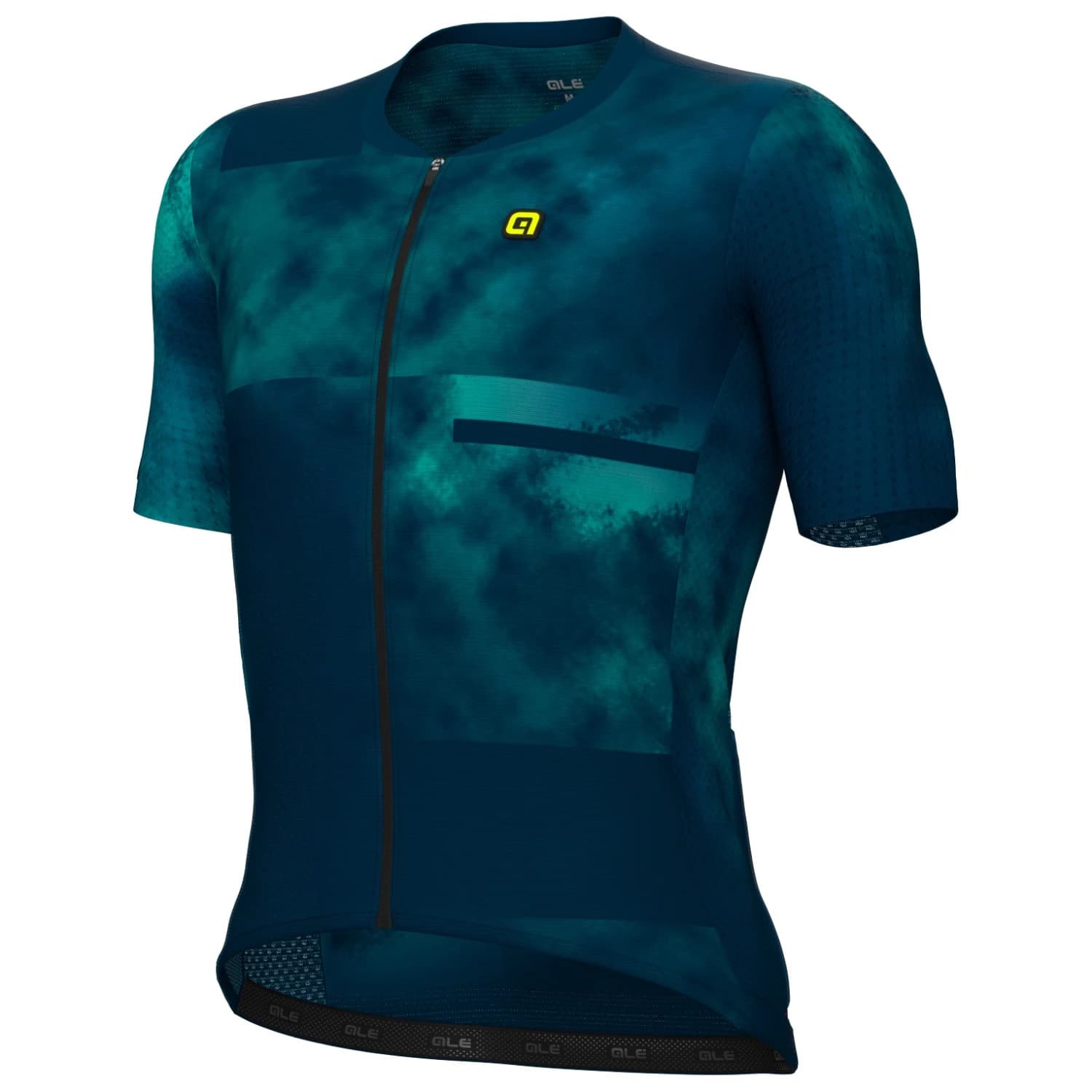 Мъжка фланелка с къс ръкав за колоездене Alé PR-E Atmosfera Jersey Cycling jersey - Lagoon