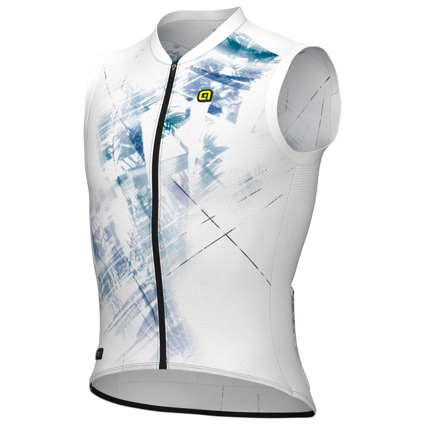 Мъжки потник за колоездене Alé PR-E Mirror Jersey Cycling singlet - White