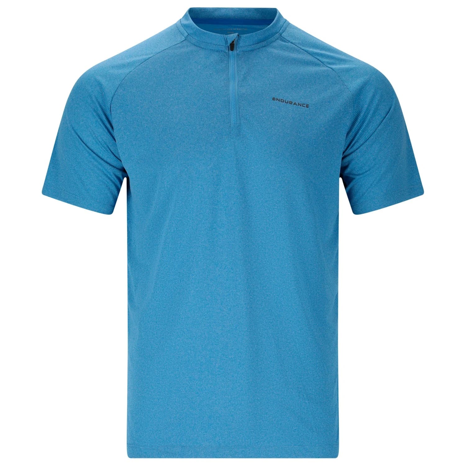 Мъжка фланелка с къс ръкав за колоездене Endurance Crow Melange Cycling/MTB S/S Shirt Cycling jersey - Vallarta Blue