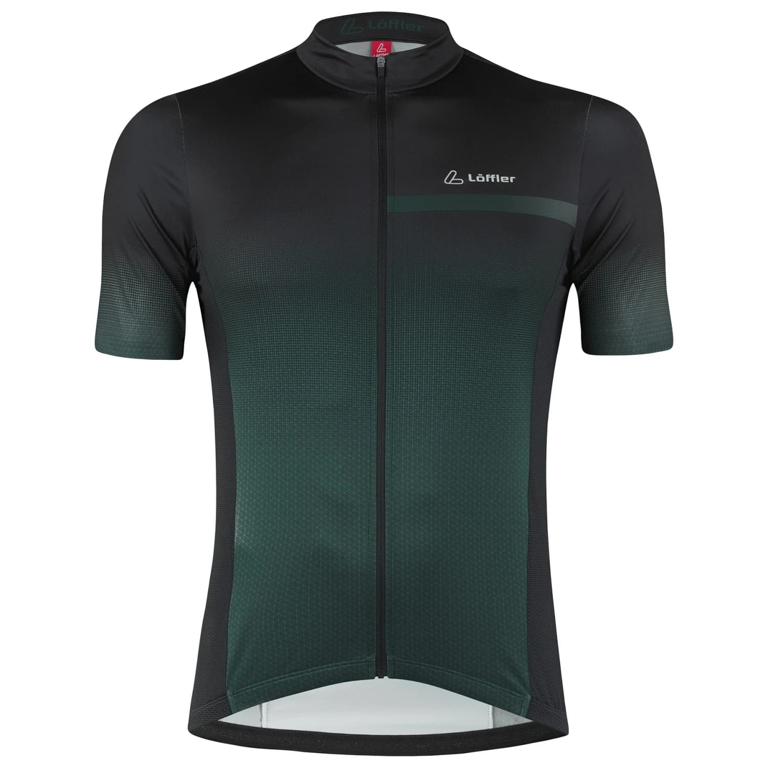 Мъжка фланелка с къс ръкав за колоездене Löffler Bike Jersey Full-Zip Coogan Mid Cycling jersey - Forest