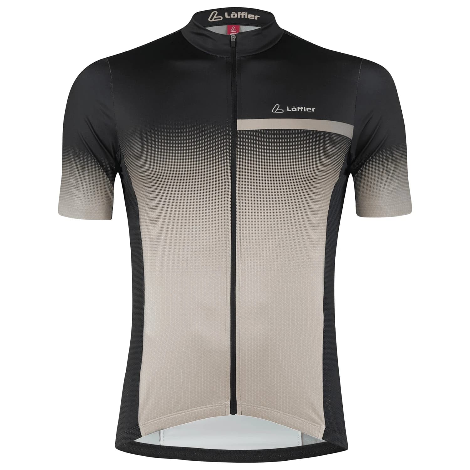 Мъжка фланелка с къс ръкав за колоездене Löffler Bike Jersey Full-Zip Coogan Mid Cycling jersey - Sahara