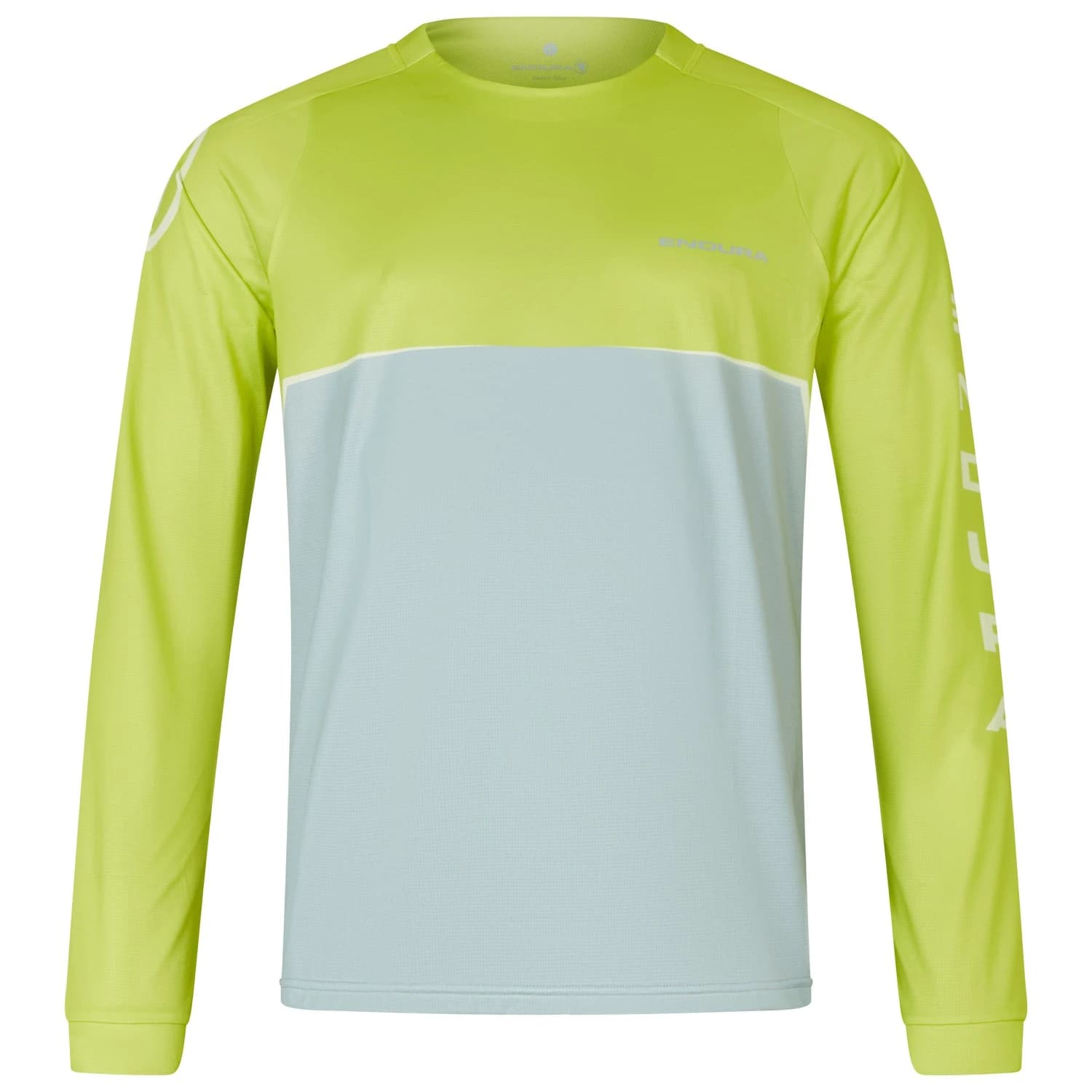 Мъжка фланелка с дълъг ръкав за колоездене Endura Core Printed L/S Tee Cycling jersey - Lime Green