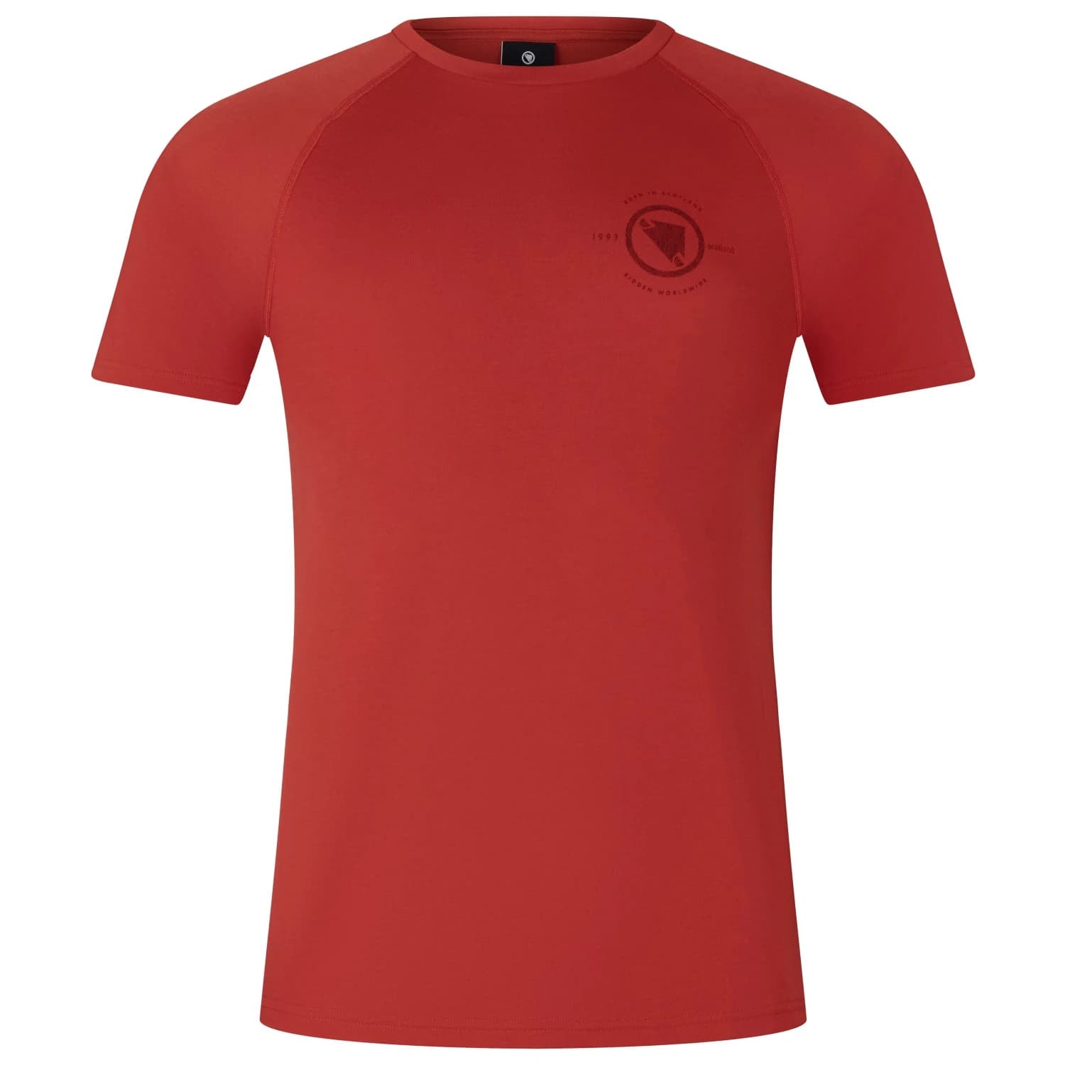 Мъжка фланелка с къс ръкав за колоездене Endura Loop S/S Tech Tee Cycling jersey - Brick Red