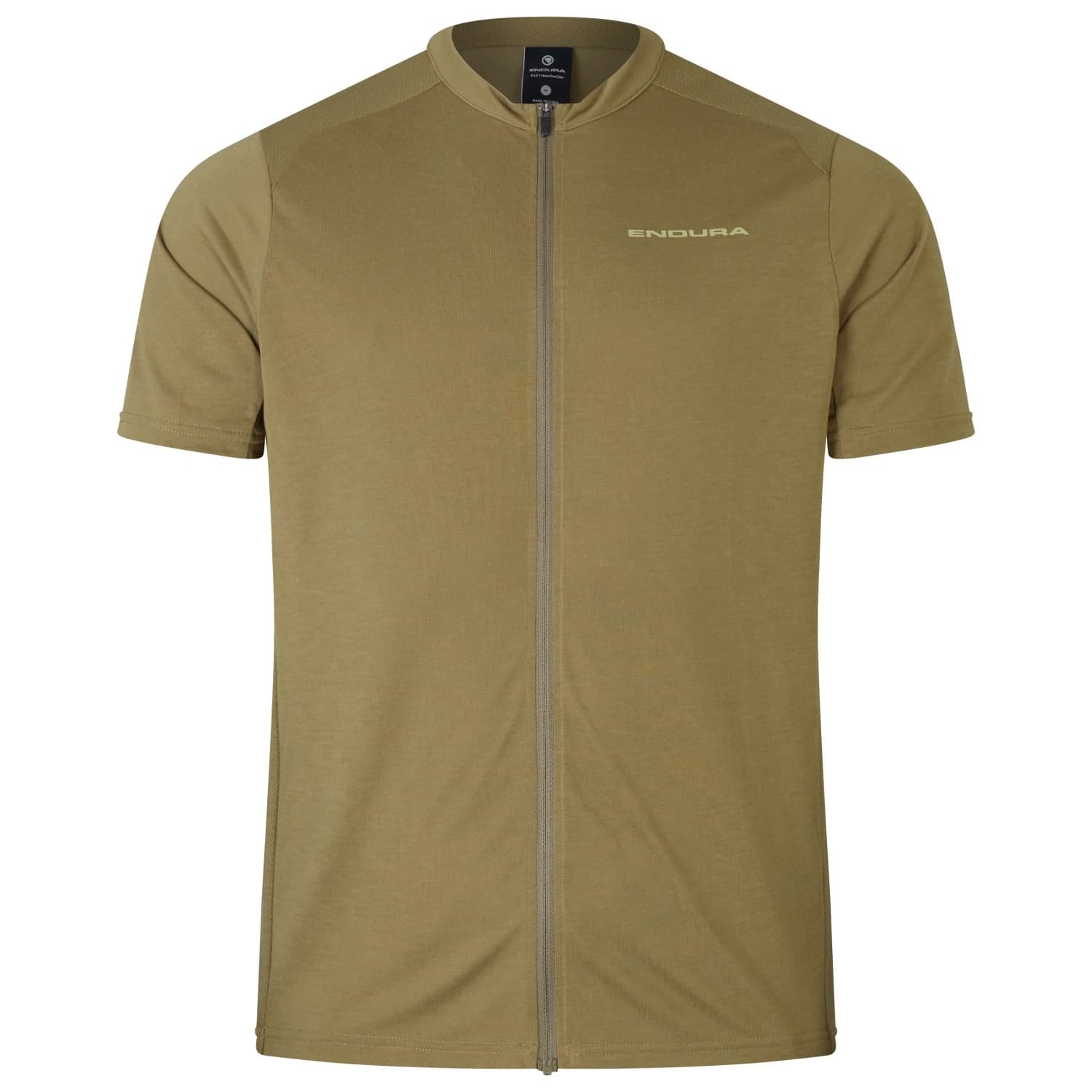 Мъжка фланелка с къс ръкав за колоездене Endura Loop S/S Zipped Jersey Cycling jersey - Tweed Green