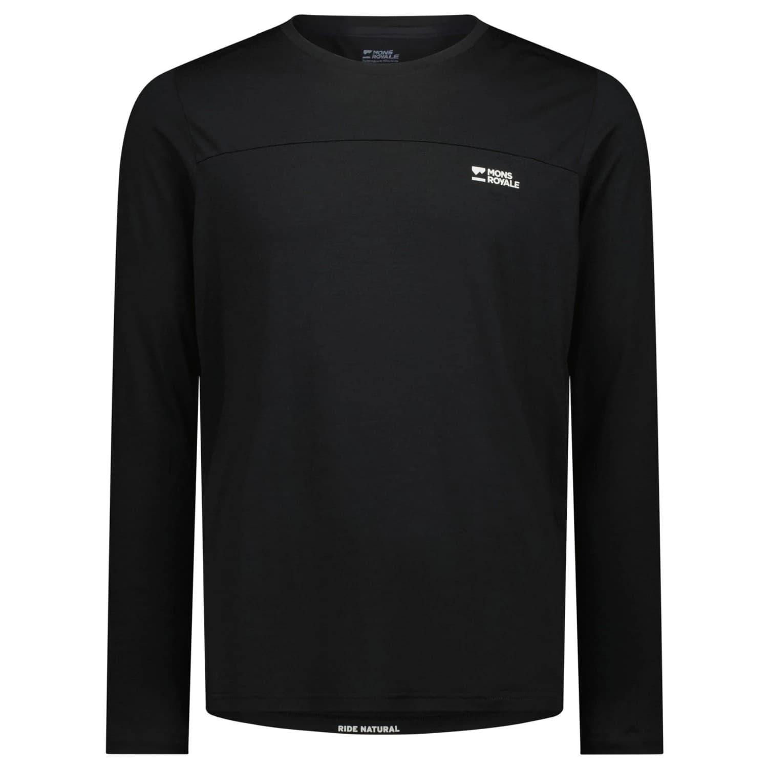 Мъжка фланелка с дълъг ръкав за колоездене Mons Royale Diversion Merino Bike Jersey L/S Cycling jersey - Black