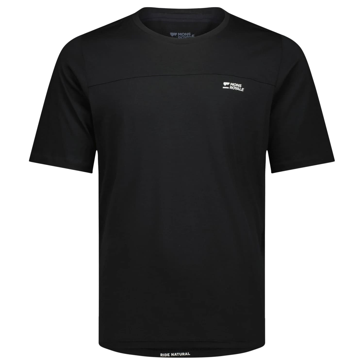 Мъжка фланелка с къс ръкав за колоездене Mons Royale Diversion Merino Bike Jersey S/S Cycling jersey - Black