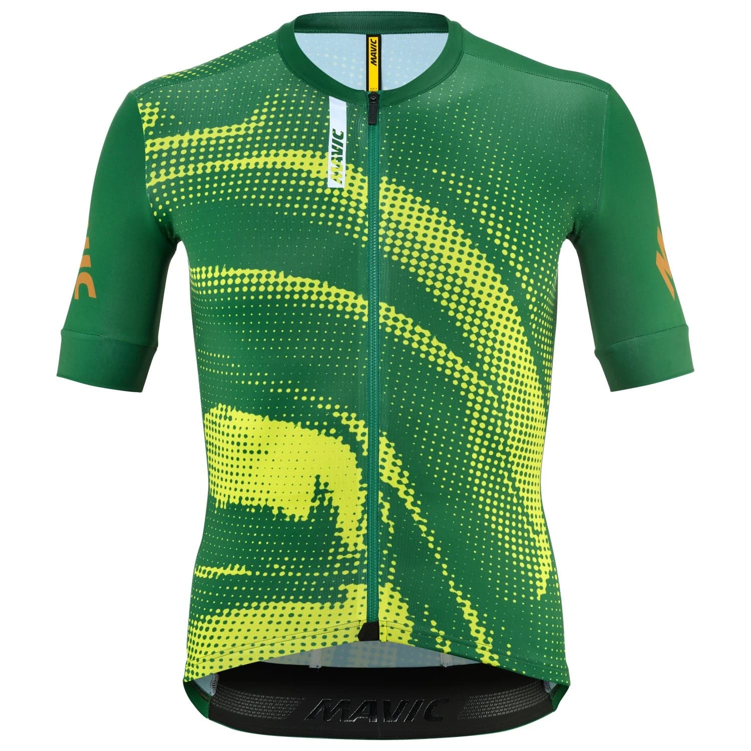 Мъжка фланелка с къс ръкав за колоездене Mavic Aksium Graphic Jersey Cycling jersey - Lime / Eden Green