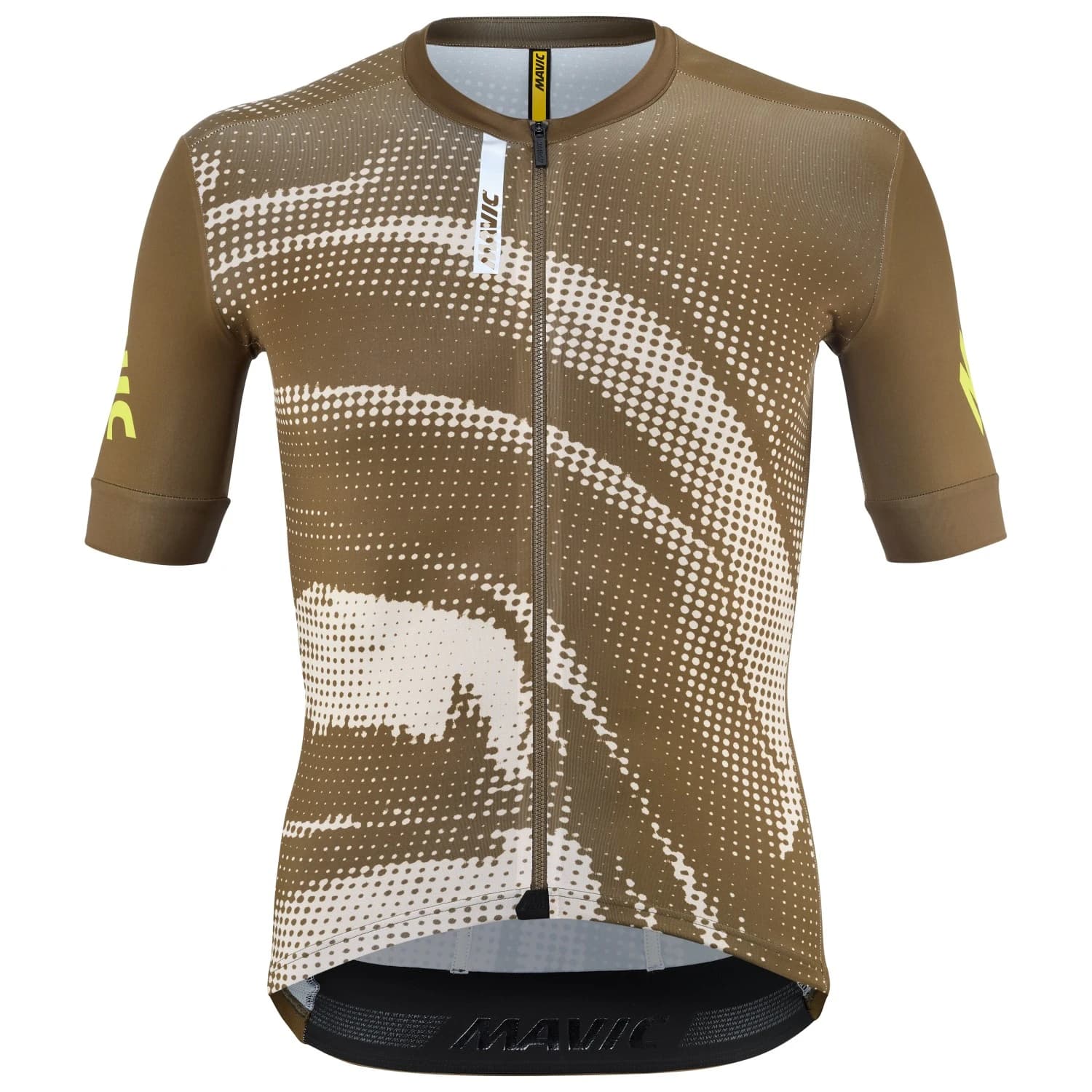 Мъжка фланелка с къс ръкав за колоездене Mavic Aksium Graphic Jersey Cycling jersey - White Pepper / Desert Palm