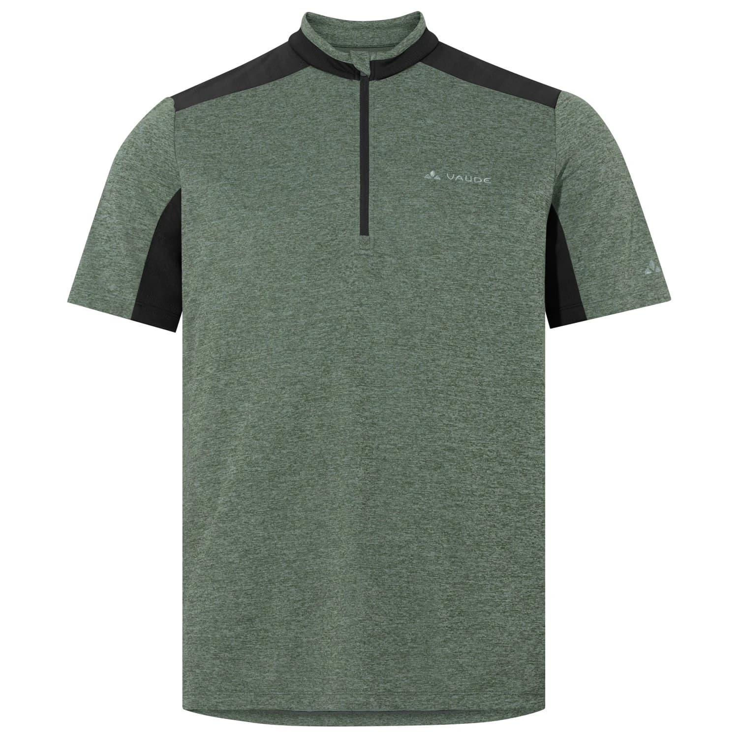 Мъжка фланелка с къс ръкав за колоездене Vaude Tamaro Half Zip Shirt IV Cycling jersey - Black / Agave