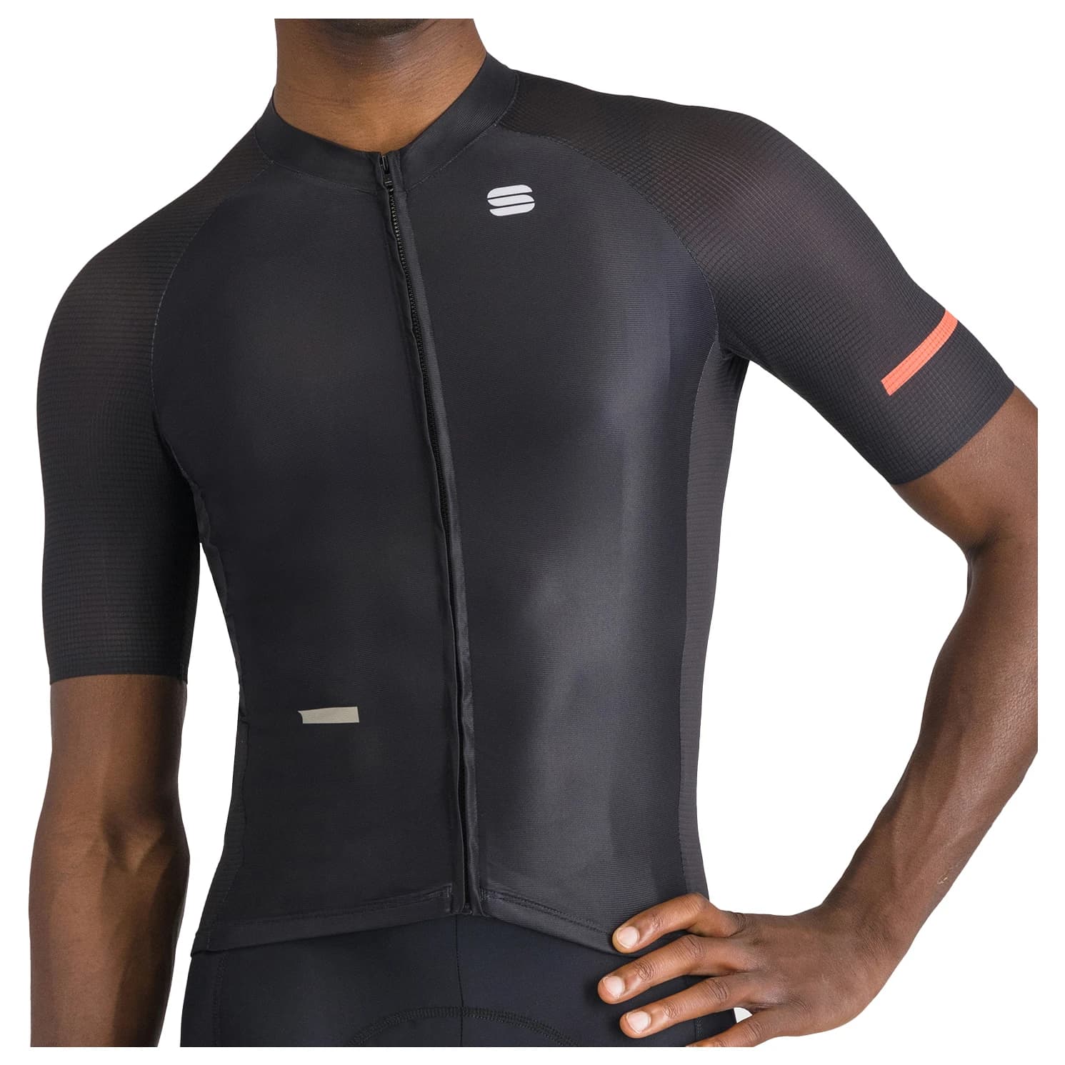 Мъжка фланелка с къс ръкав за колоездене Sportful Supernova Jersey Cycling jersey - Black